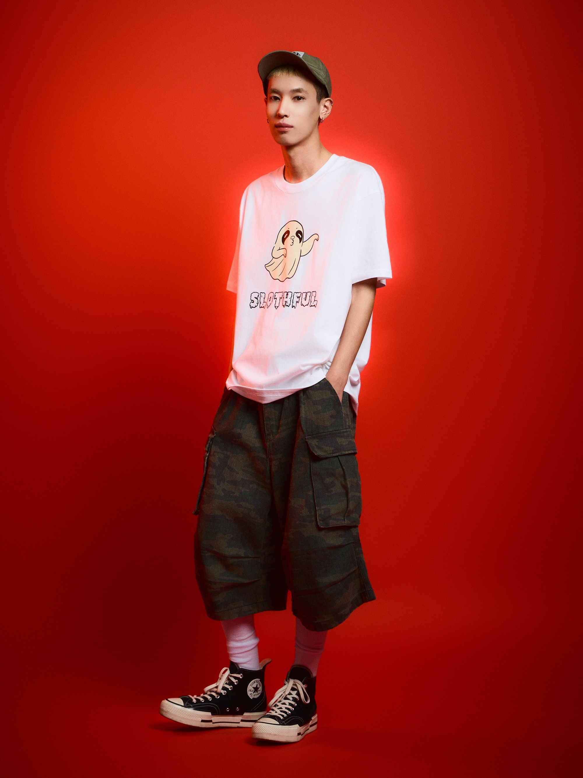 幽靈樹懶萬聖節印花T恤