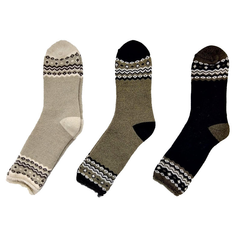 男用室內襪/幾何花紋 25～27cm