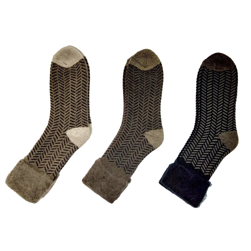 男用室內襪/人字紋 25～27cm