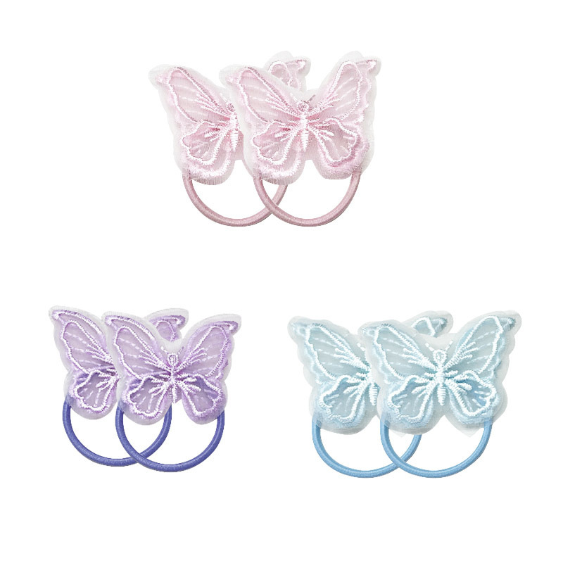 髮圈/蝴蝶蕾絲 2入