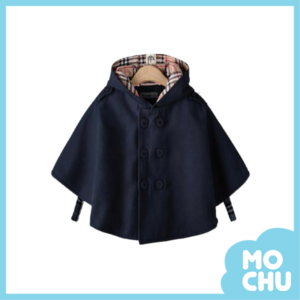 英式格紋內裡風衣斗篷(三色)