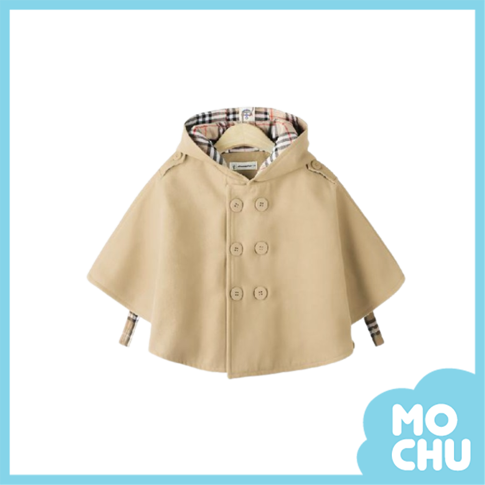 英式格紋內裡風衣斗篷(三色)