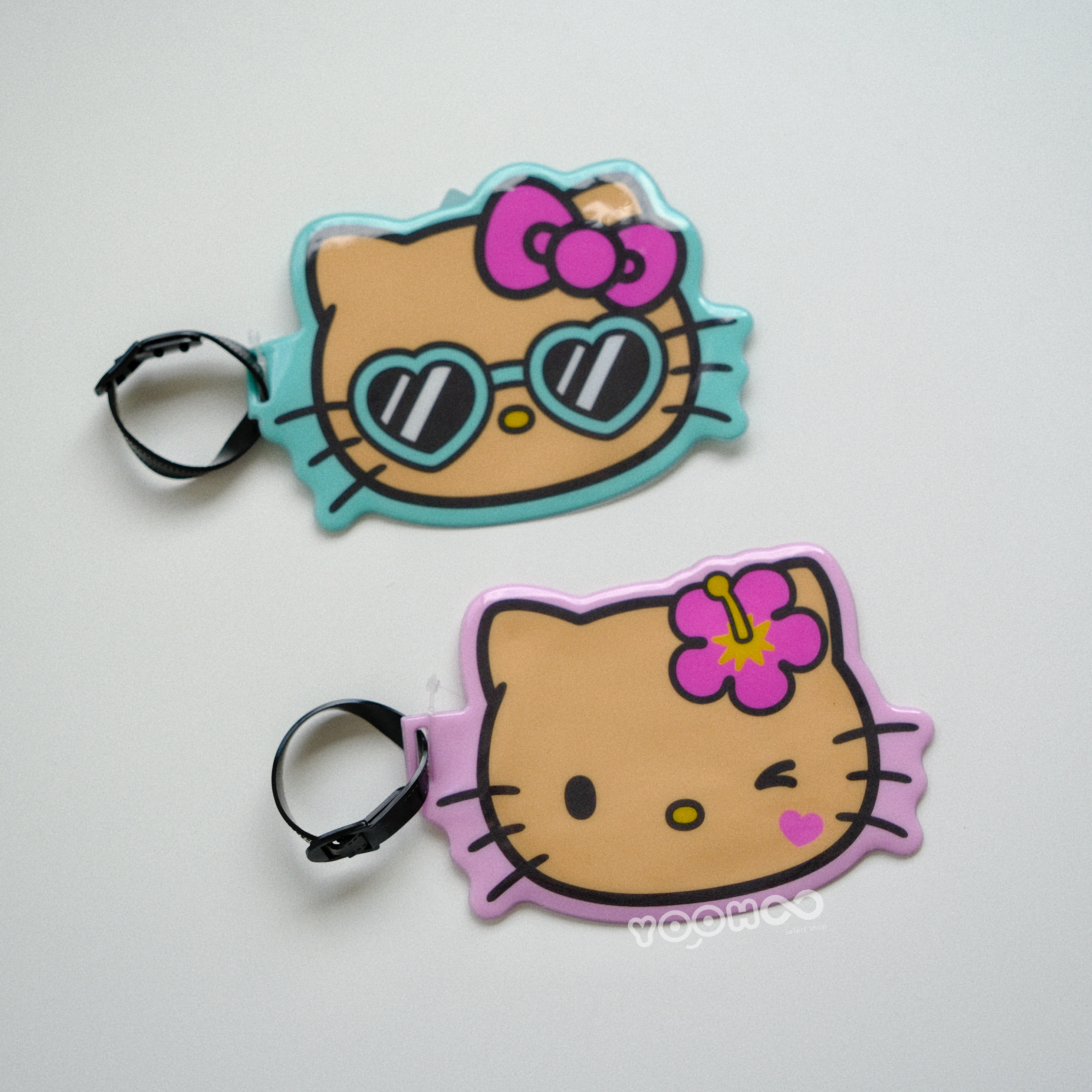 現貨┃KITTY 曬黑 日曬 黑皮 凱蒂貓 墨鏡 行李吊牌