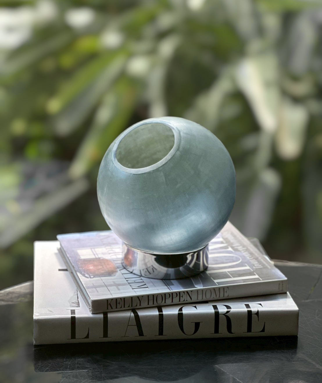 冰灰晨露玻璃花器