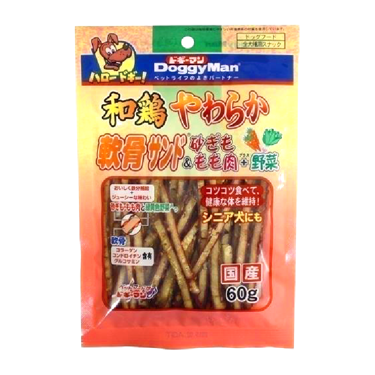 DoggyMan 和風 雞肉野菜軟骨條60g (DYM-0753)