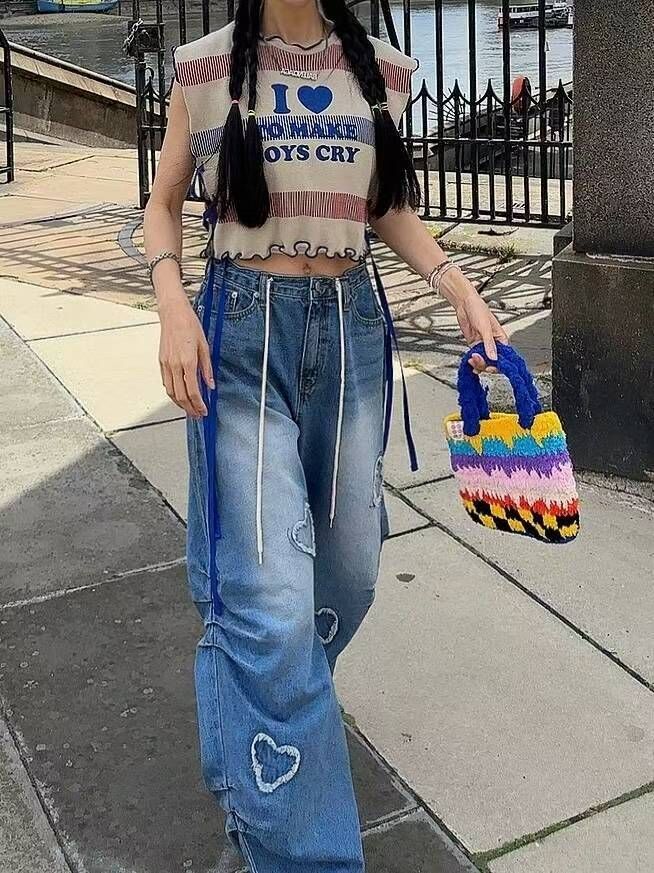 S13-愛心牛仔褲（Ｍ）