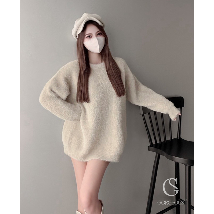 G3155 「高磅海馬毛圓領毛衣」