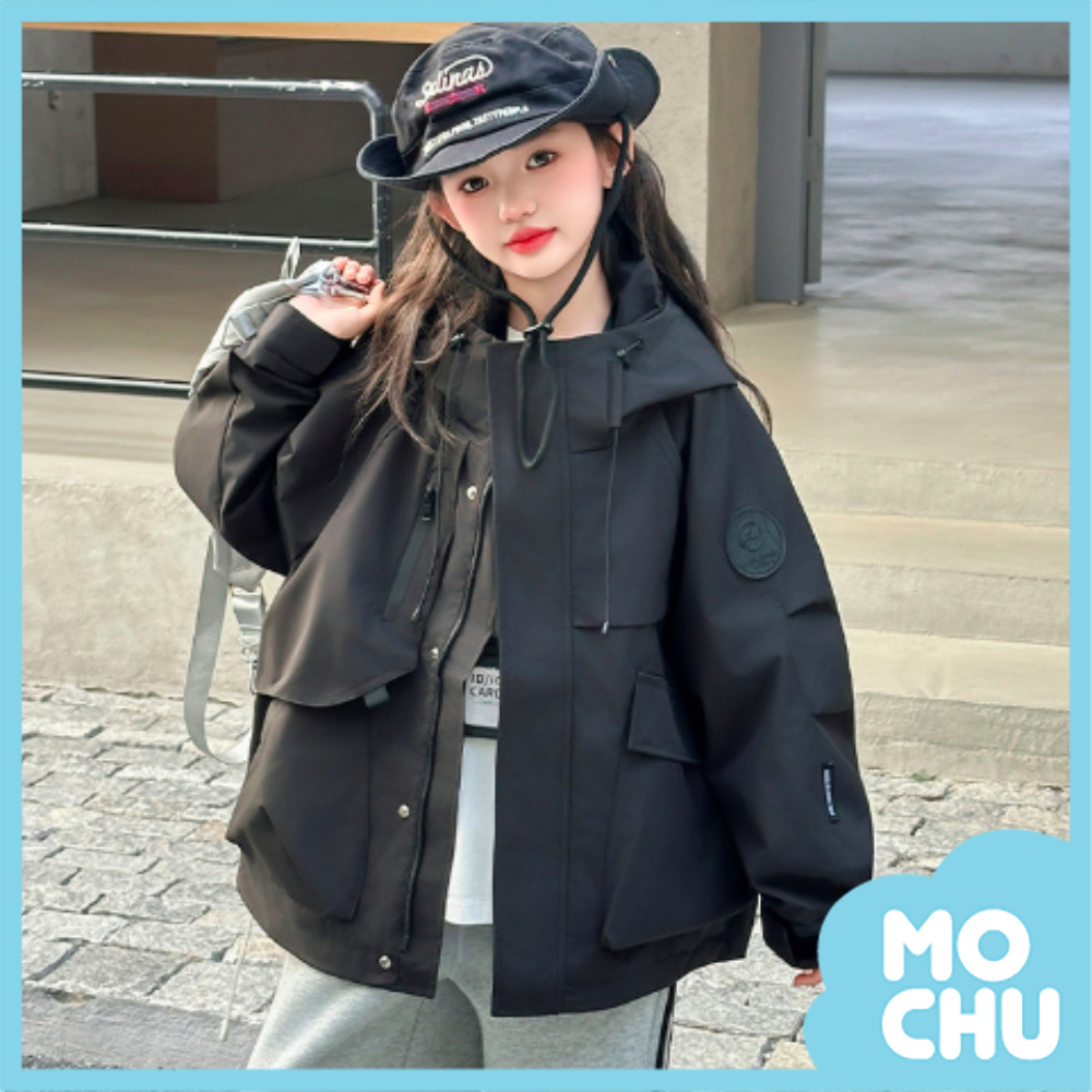 拉繩戶外休閒衝鋒外套(三色)