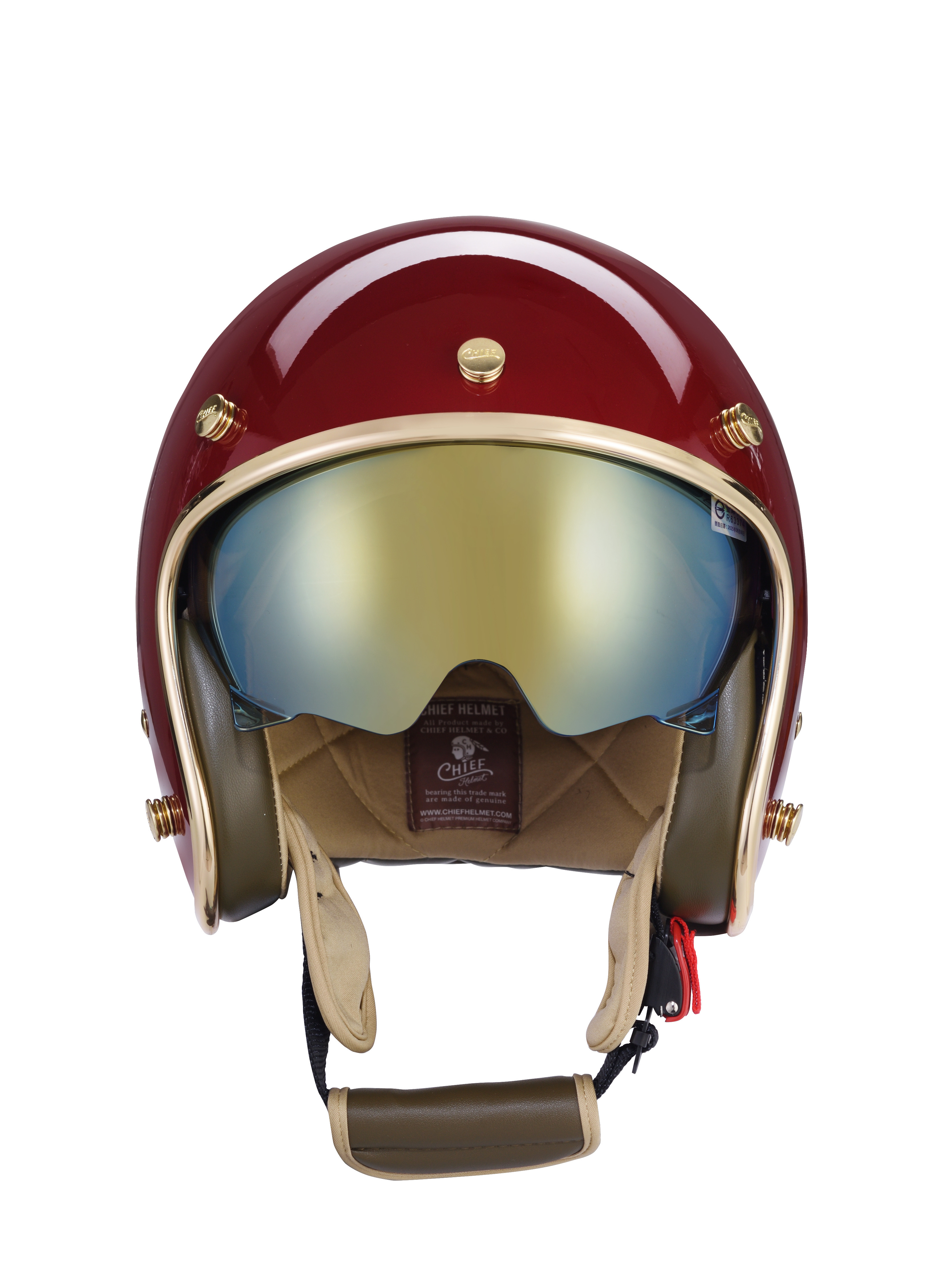 Chief Helmet DEMETER 酒紅 3/4 半罩 復古帽