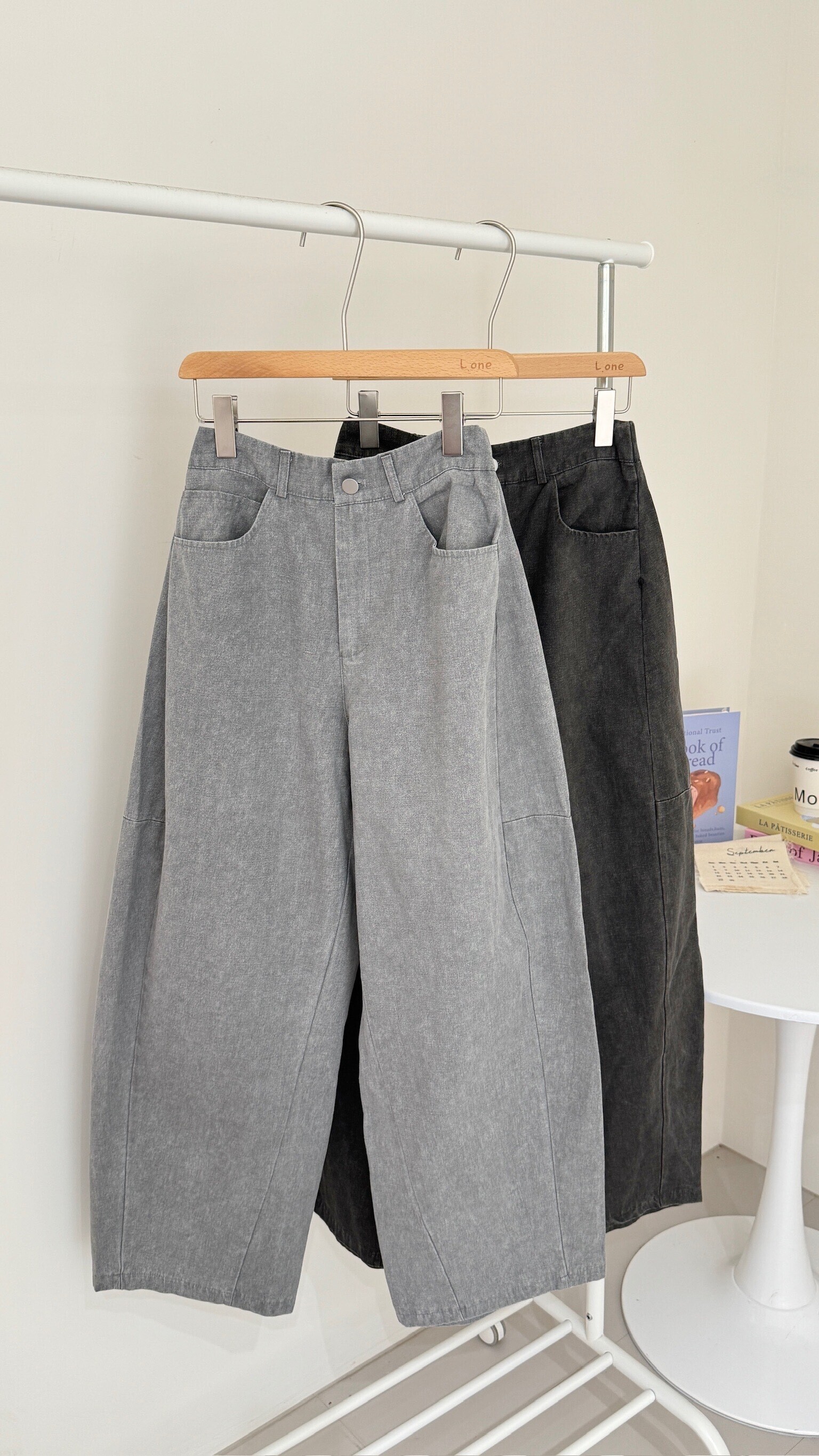 後鬆緊彎刀牛仔褲