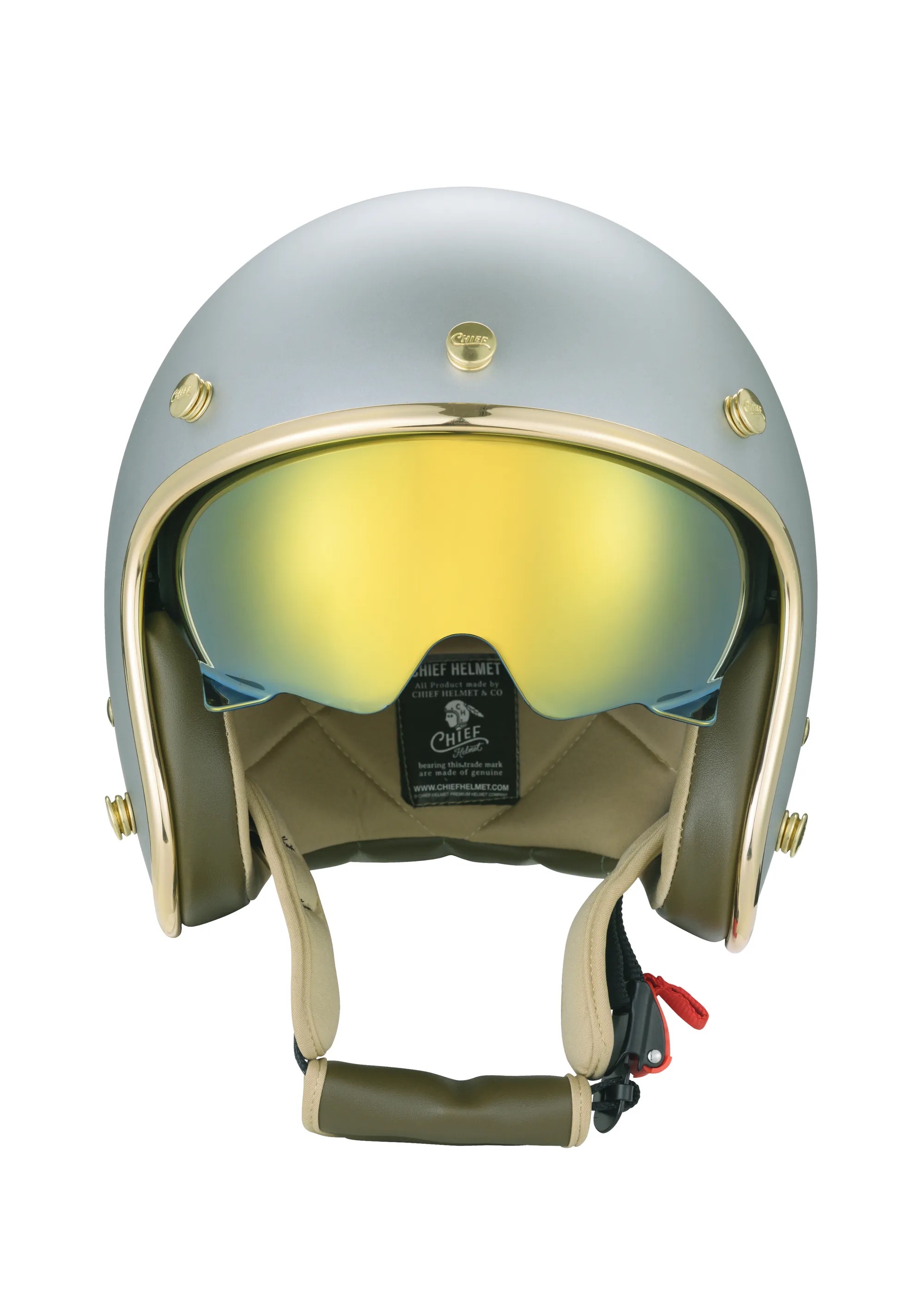 Chief Helmet DEMETER 消光銀 3/4 半罩 復古帽