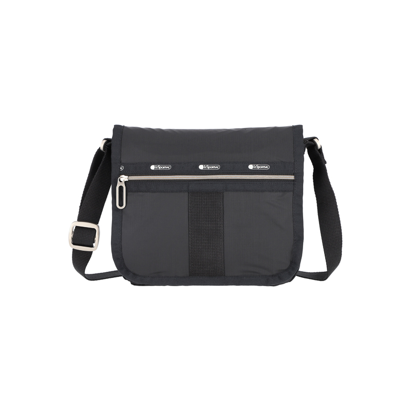 ESSENTIAL 掀蓋式斜背包 (BLACK C)