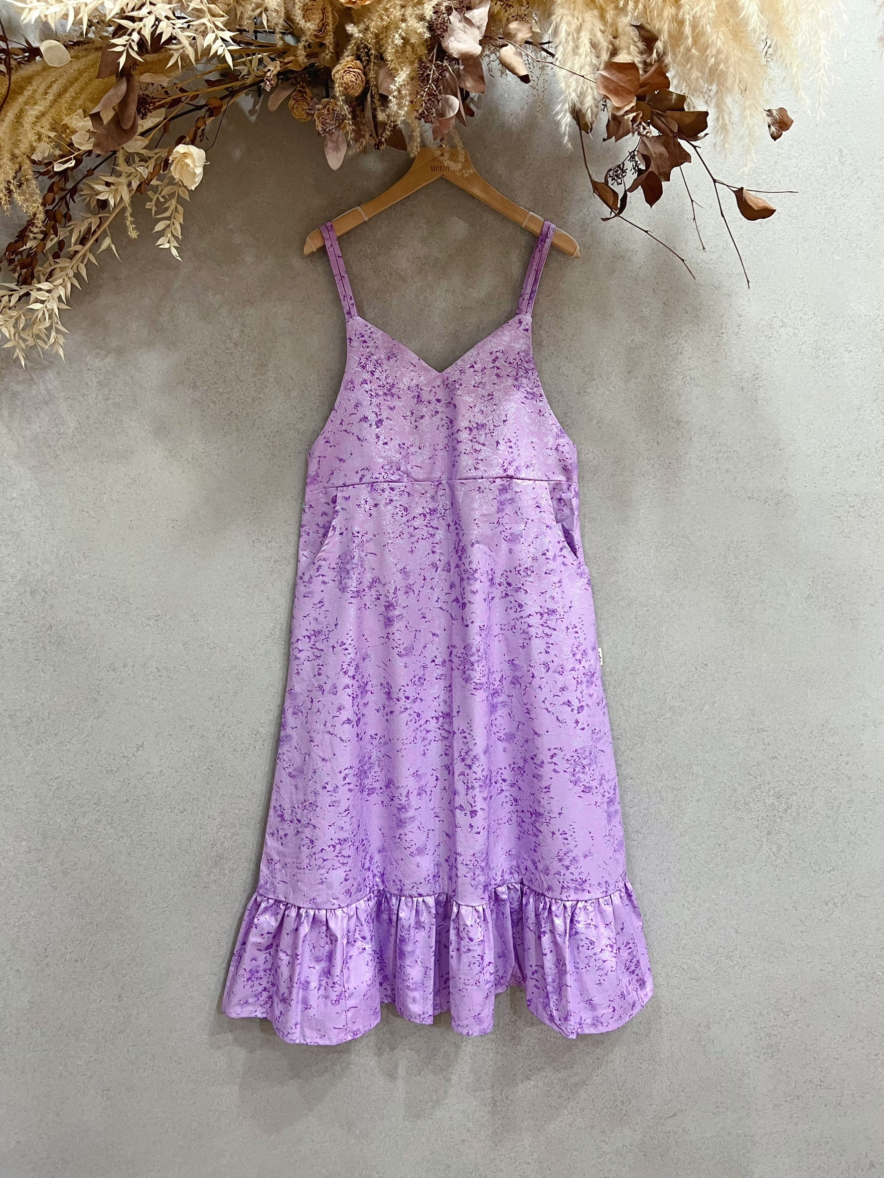 燙銀紫冰晶 媽咪仙度瑞拉長洋裝2.0