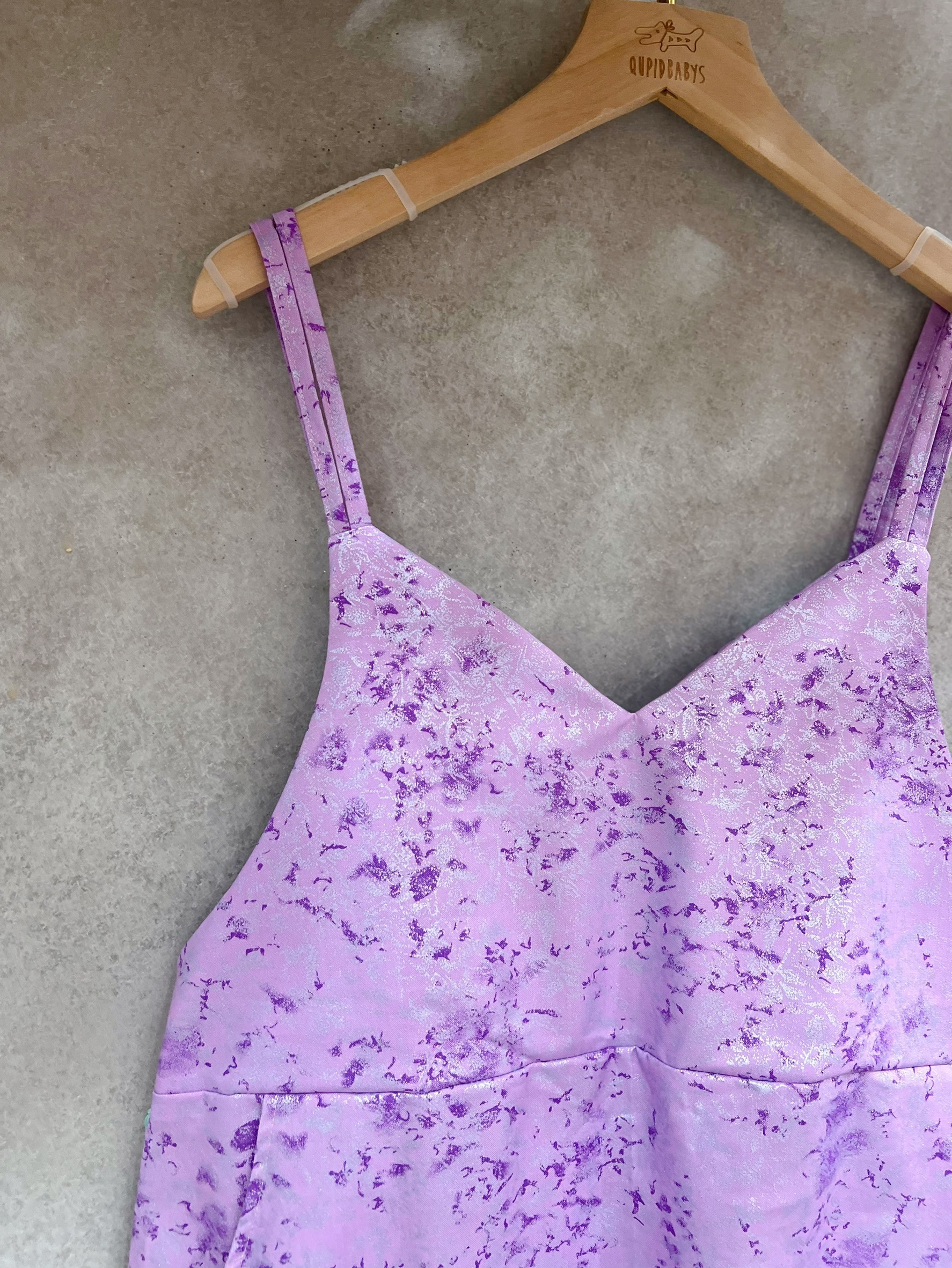 燙銀紫冰晶 媽咪仙度瑞拉長洋裝2.0