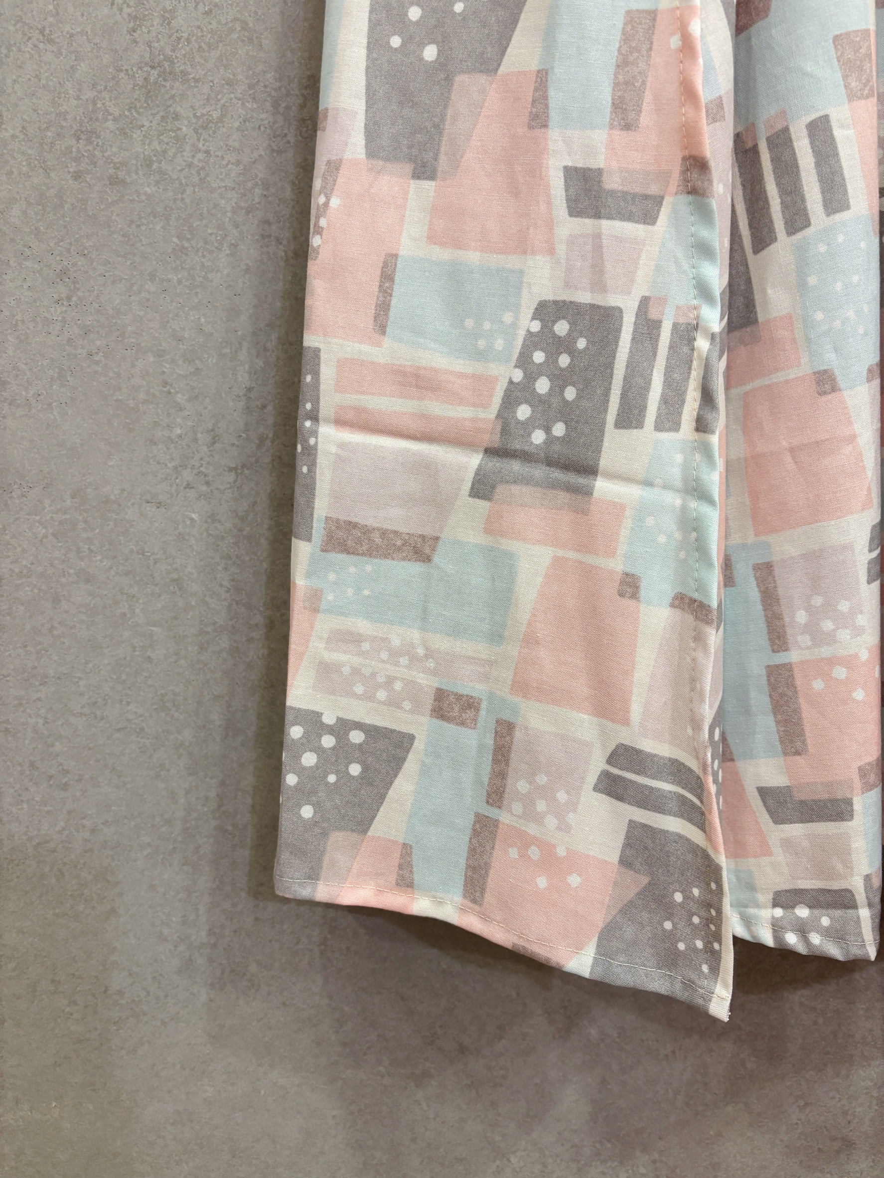 淡粉藍色塊 媽咪開衩魚尾洋裝(m)