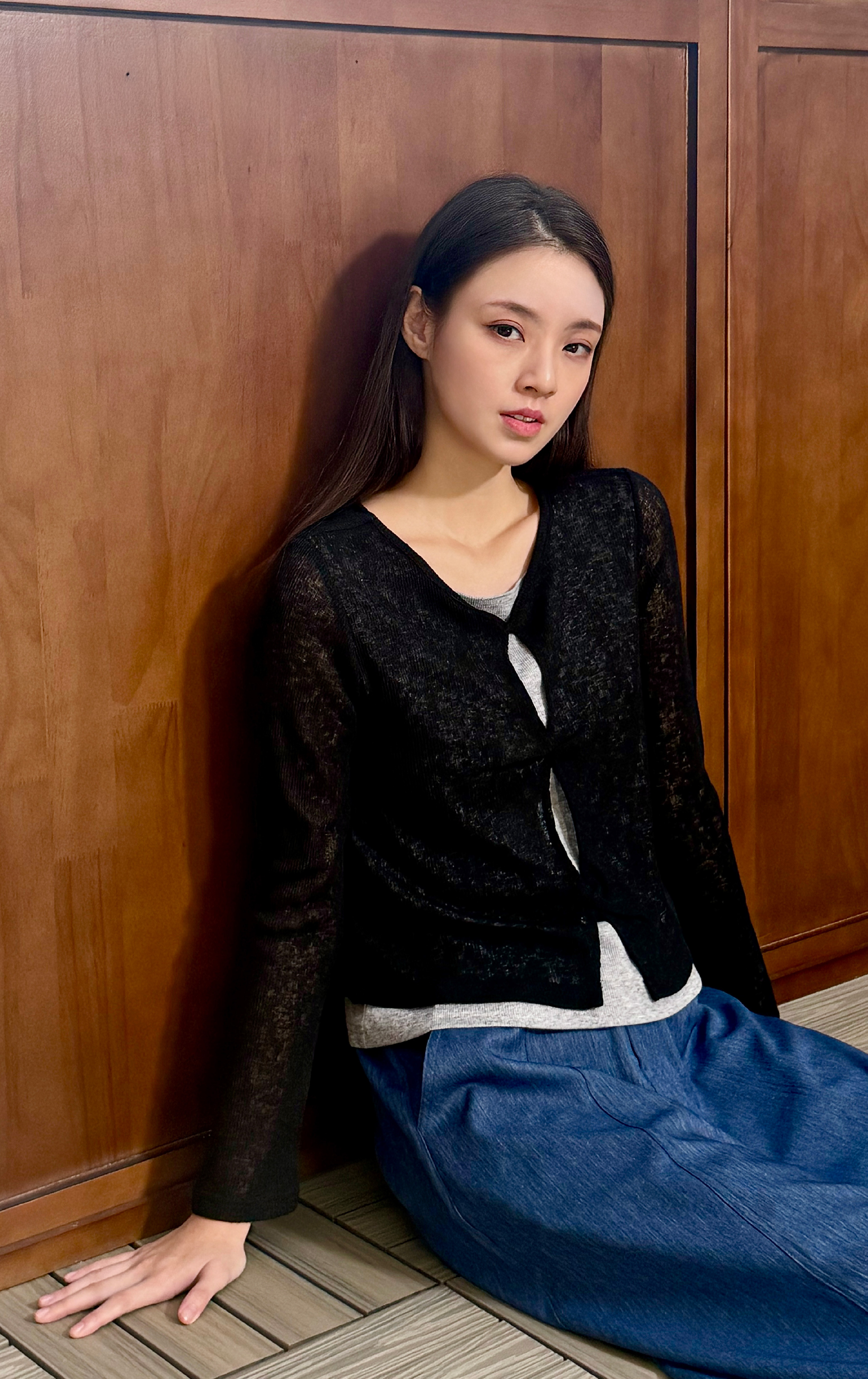 假兩件針織上衣 LT0306