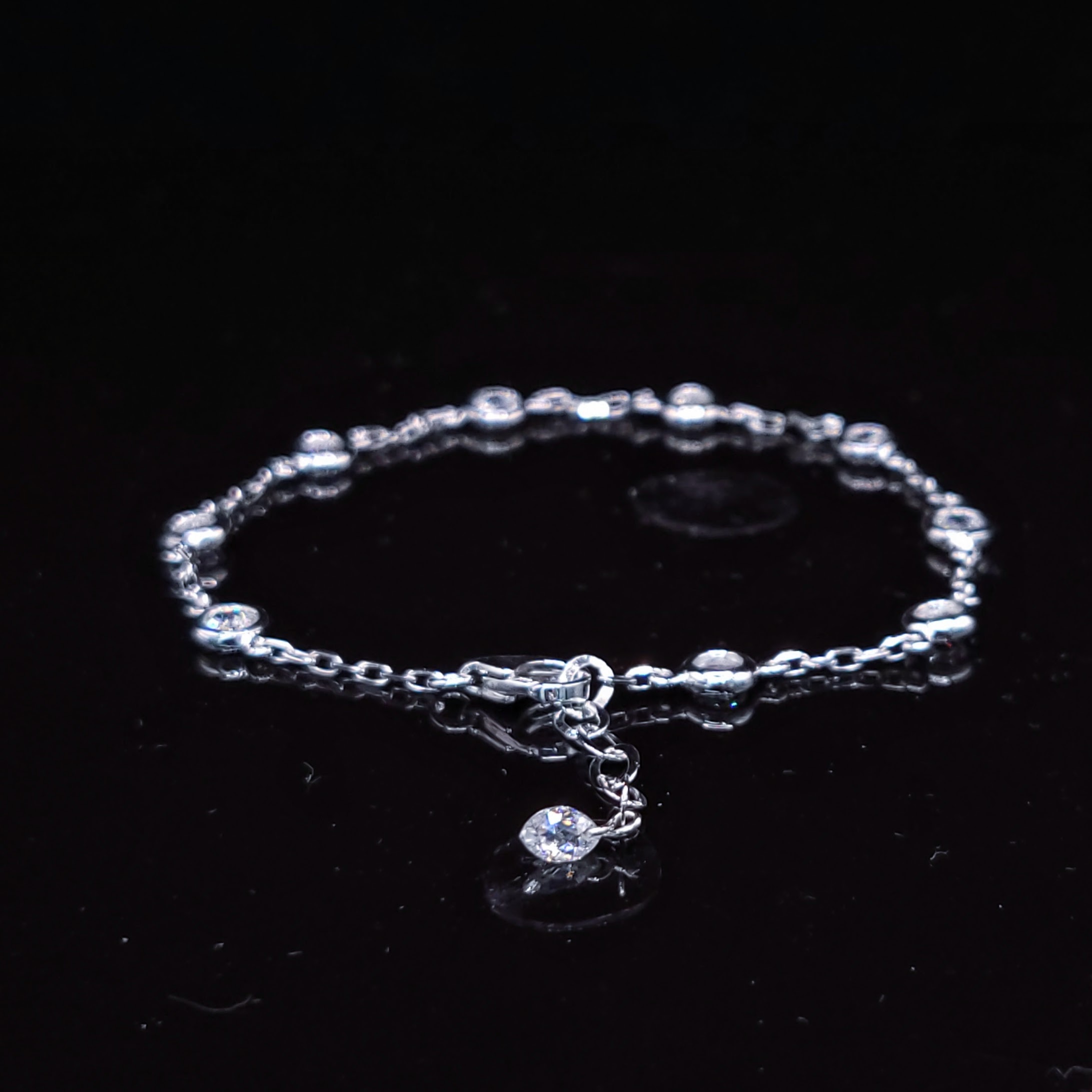 18K White Gold 1.00ct Diamond Bracelet
