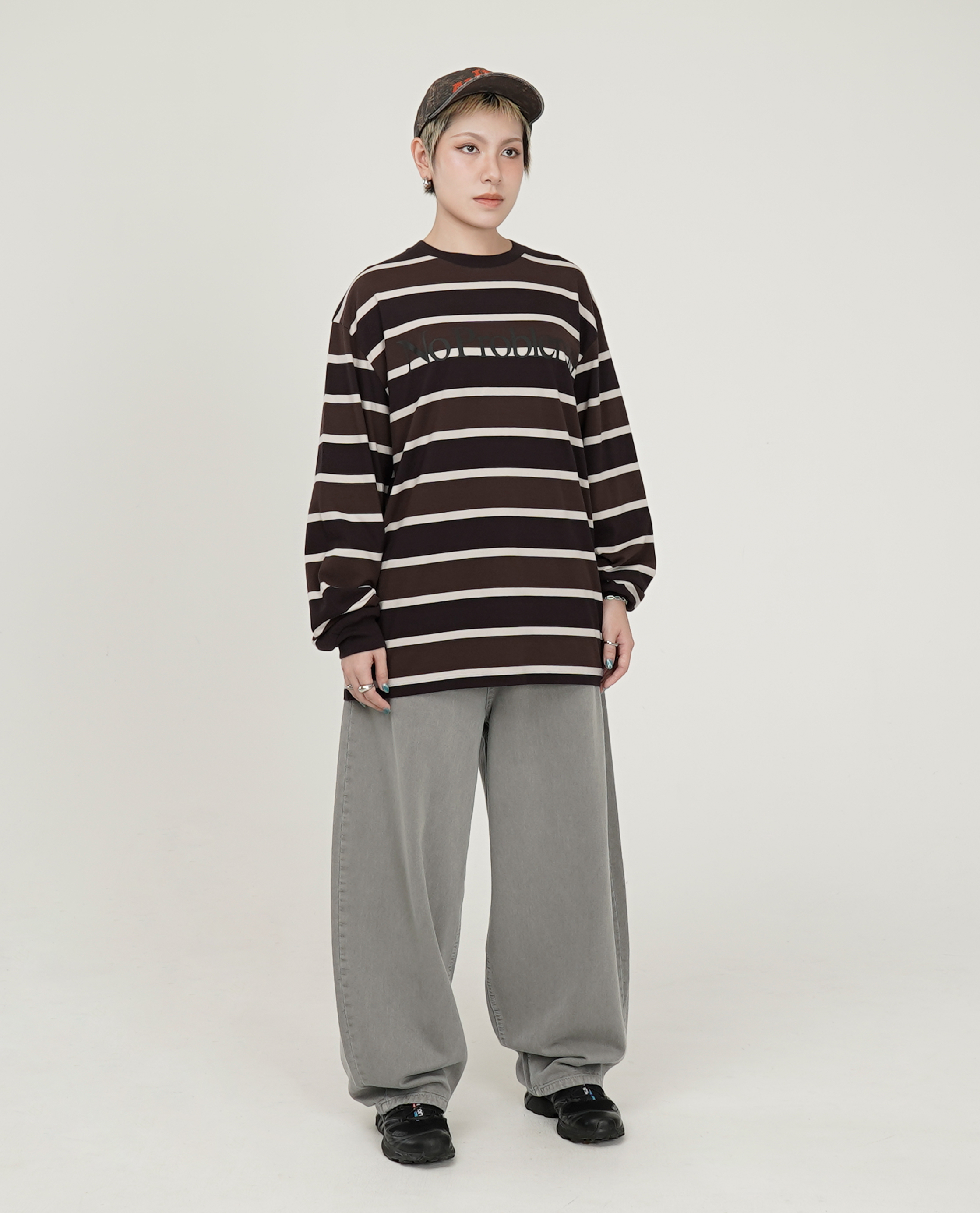 No Problemo Striped LS Tee - 25FW