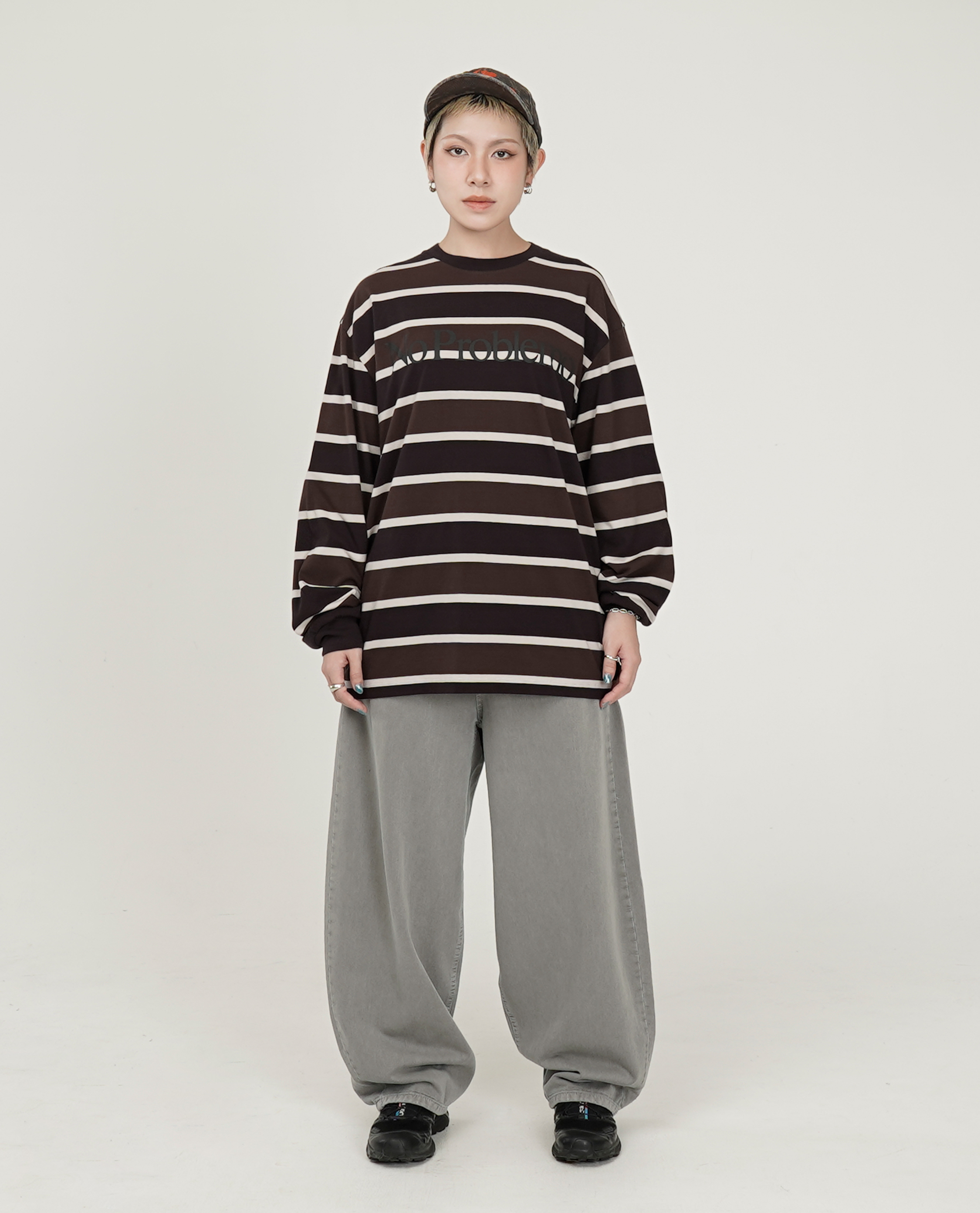 No Problemo Striped LS Tee - 25FW