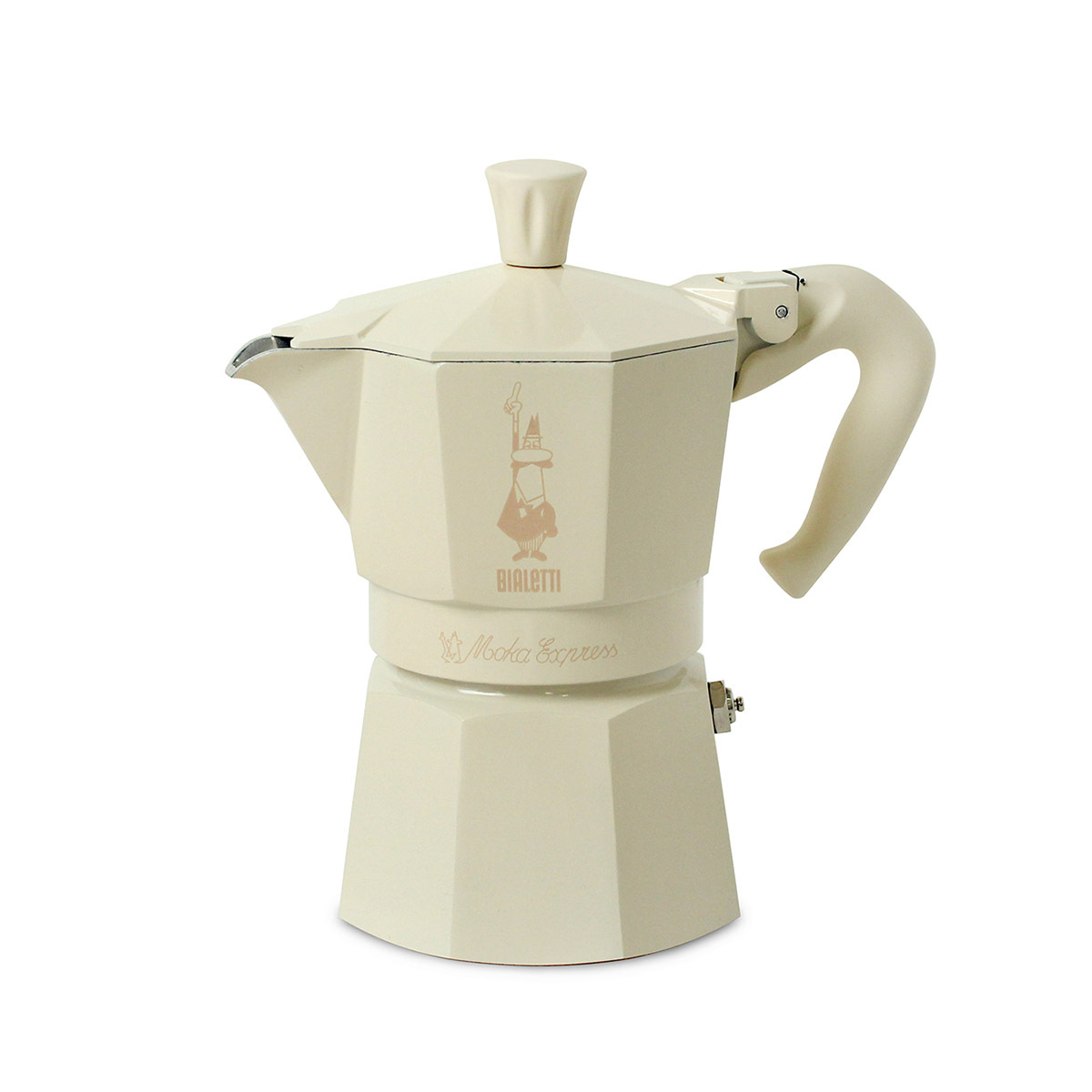 Bialetti Magico Ricordo系列 - 3杯裝 鋁質摩卡咖啡壺 - 奶油色 - 0005403