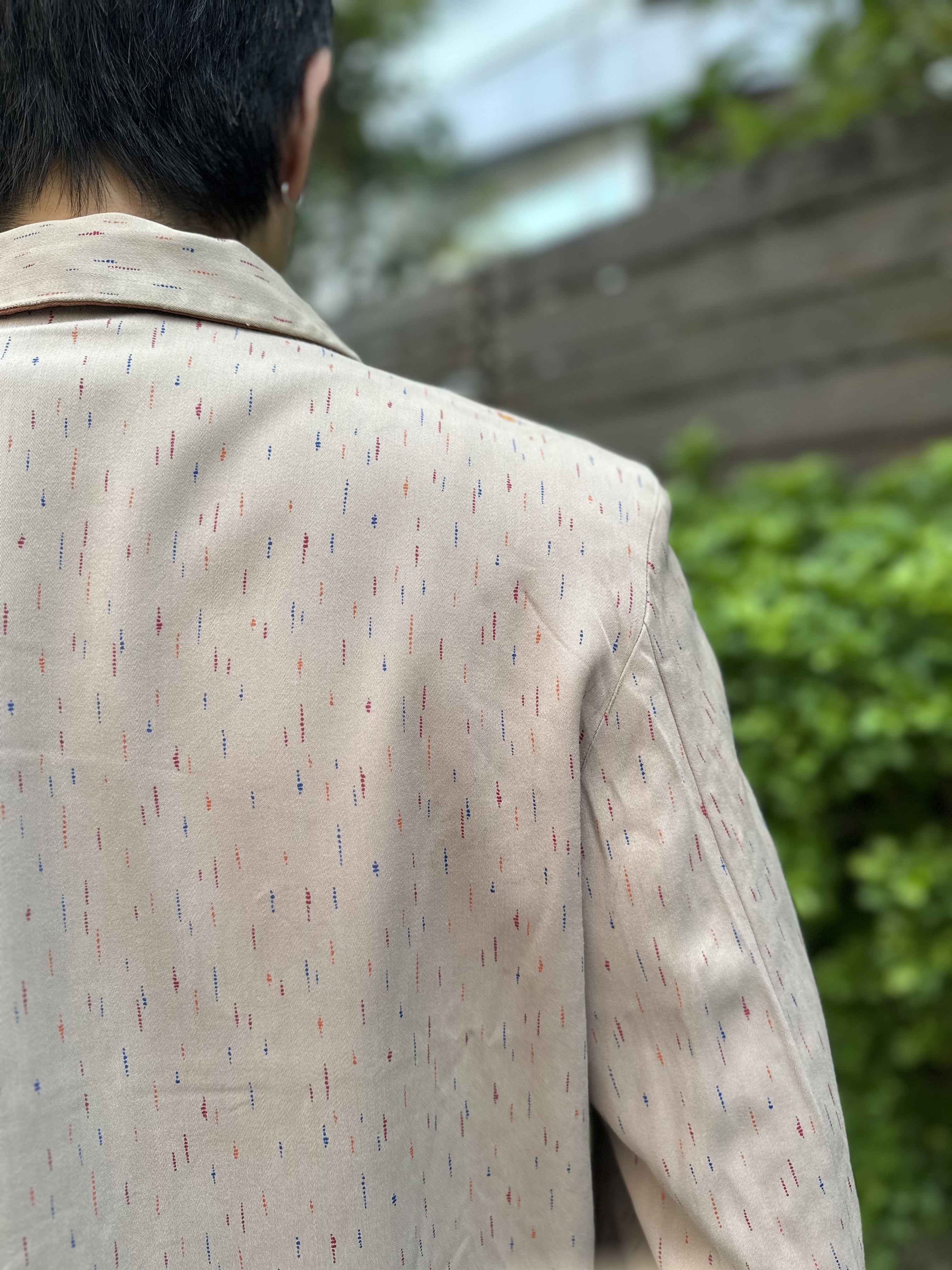 50‘s Rayon Reversible Kasuri Pattern Jacket