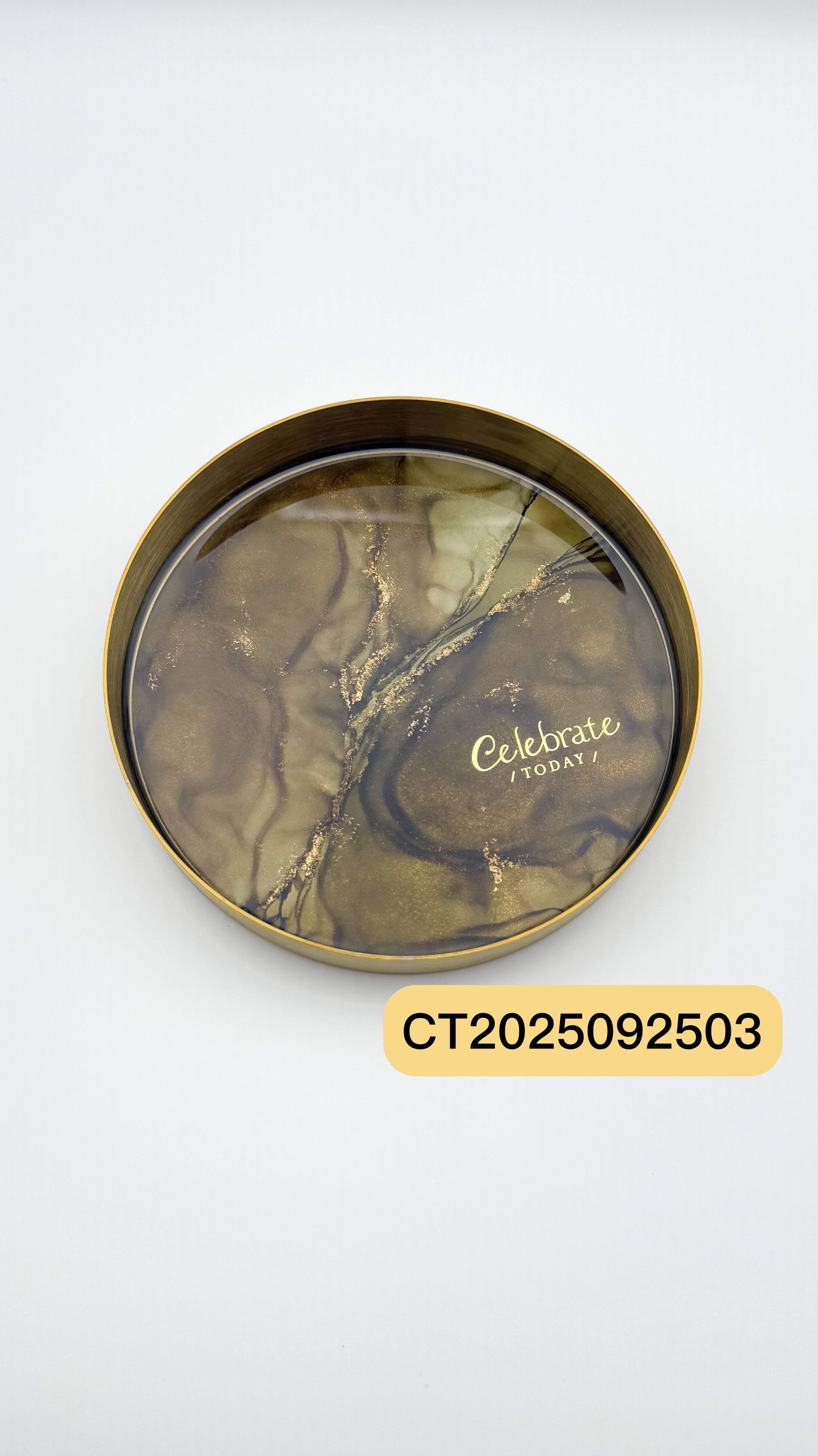 Celebrate today MIT台灣手工製作 酒墨藝術圓形置物盤