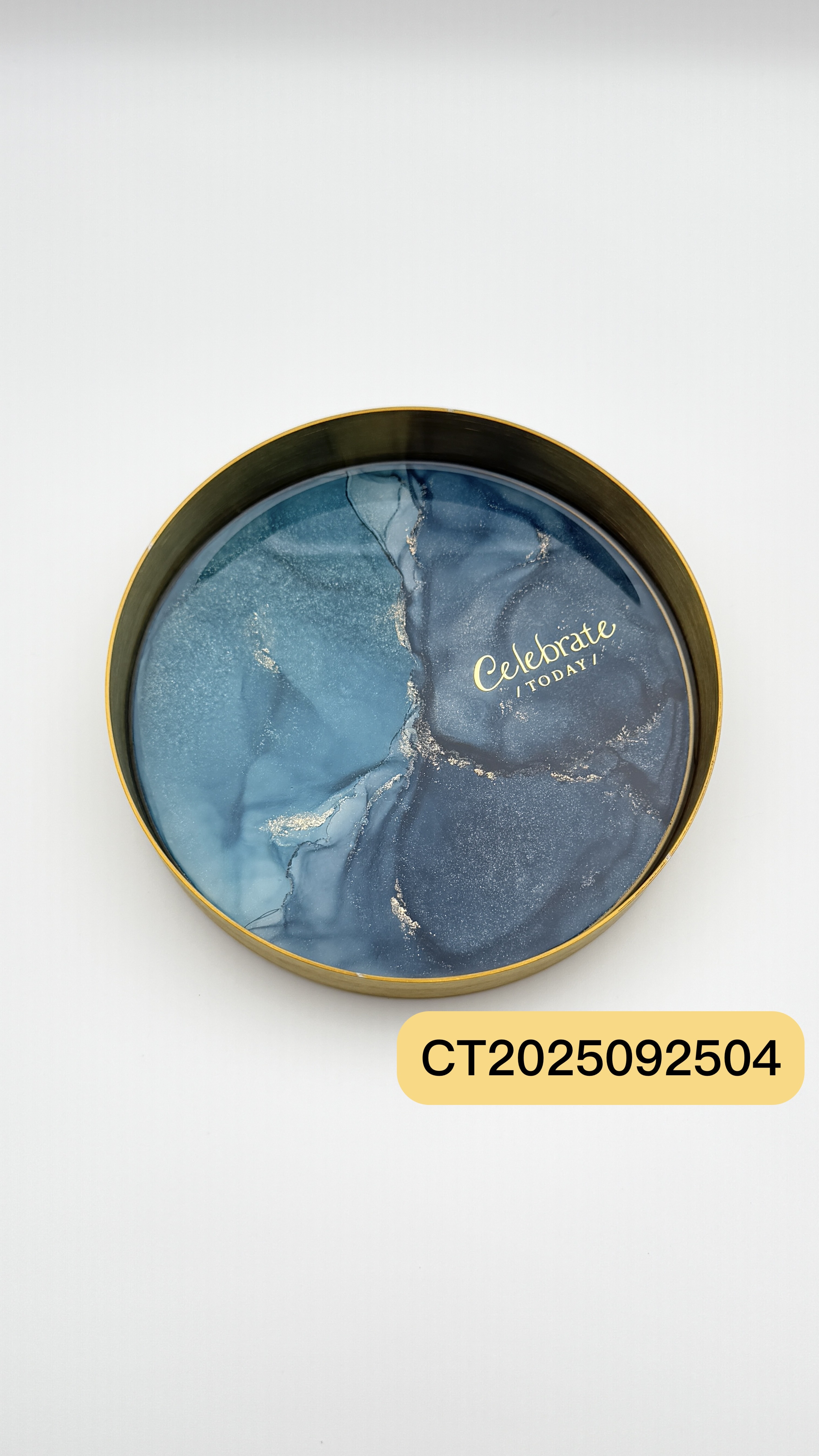 Celebrate today MIT台灣手工製作 酒墨藝術圓形置物盤