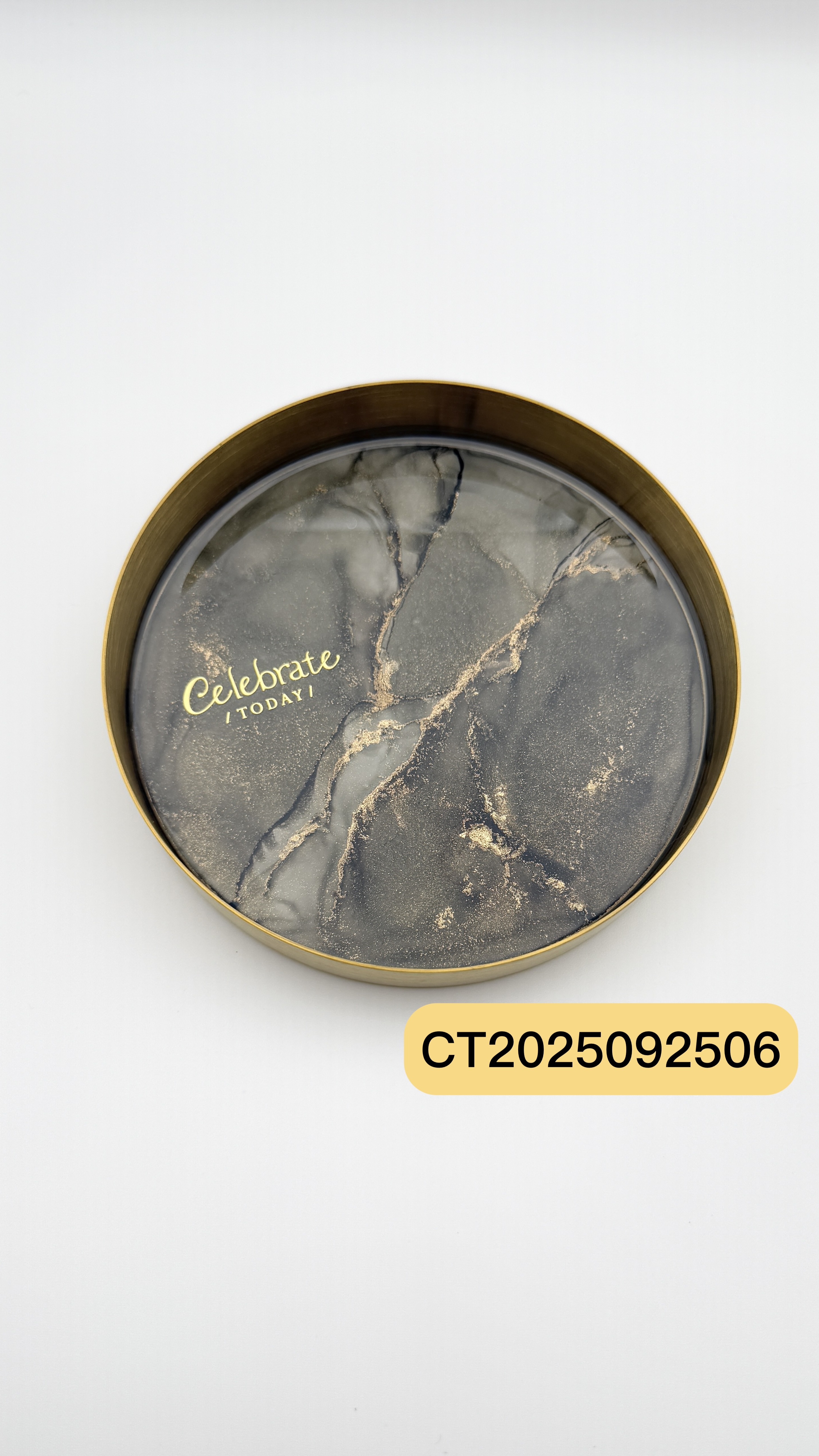 Celebrate today MIT台灣手工製作 酒墨藝術圓形置物盤