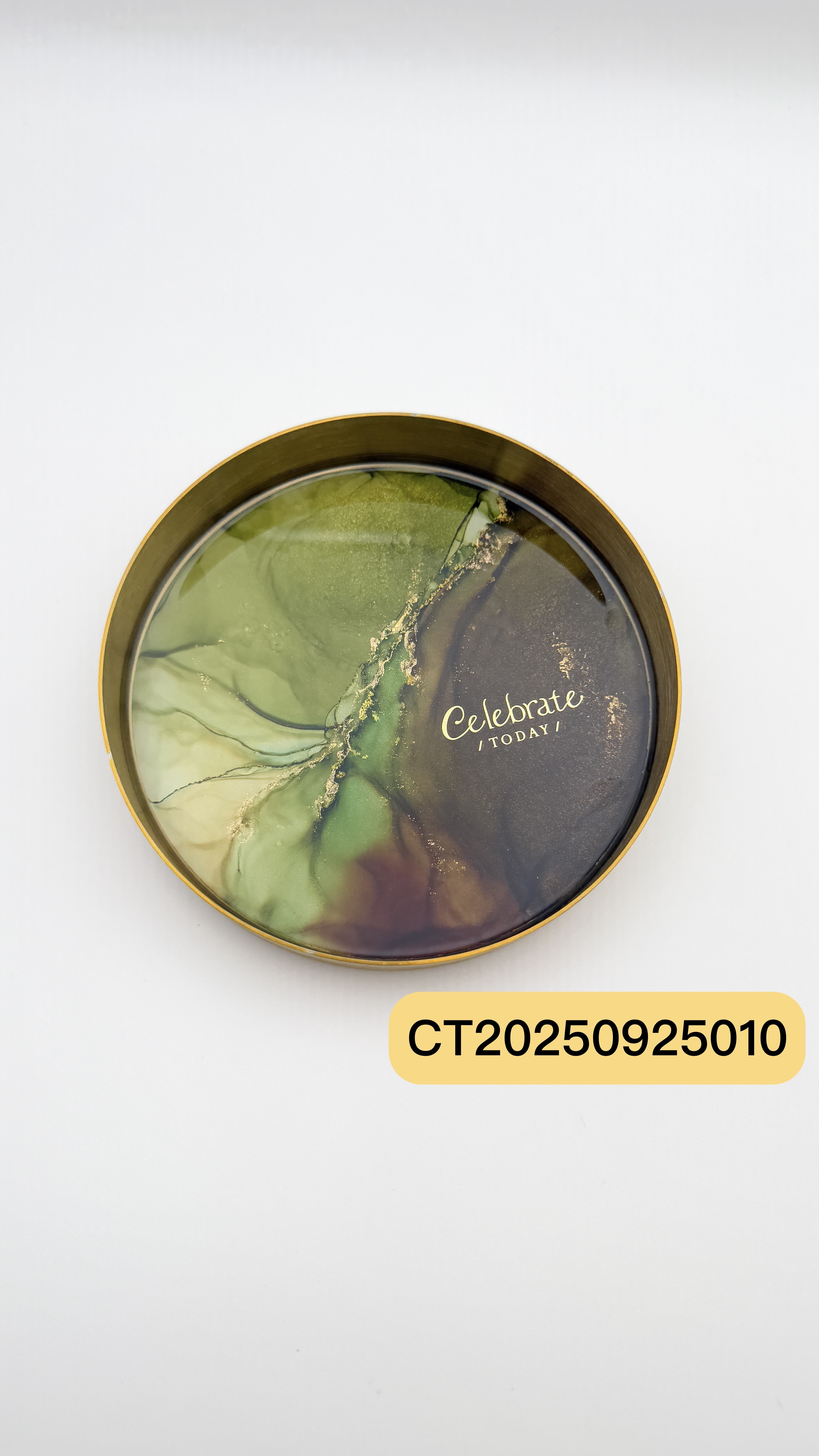 Celebrate today MIT台灣手工製作 酒墨藝術圓形置物盤