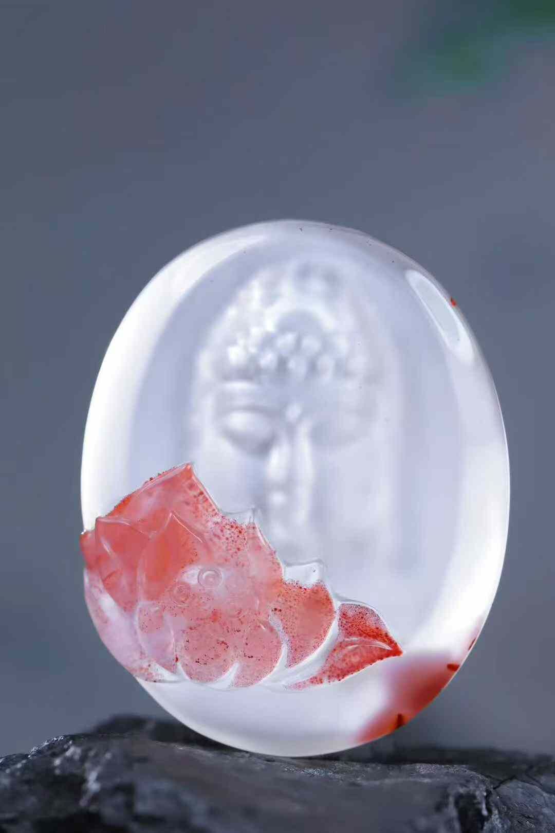 南紅花開見佛,天然南紅瑪瑙