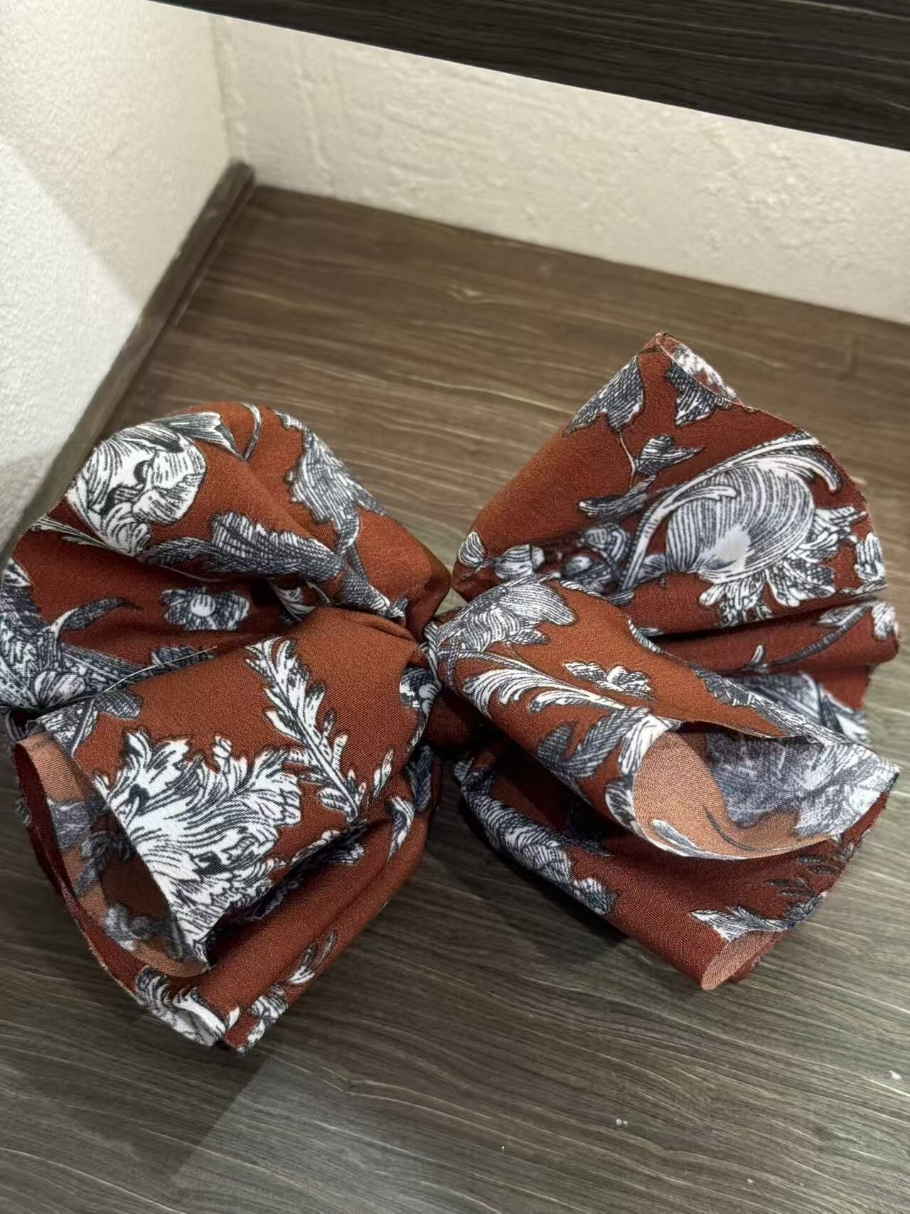 兩色布藝碎花彈弓夾