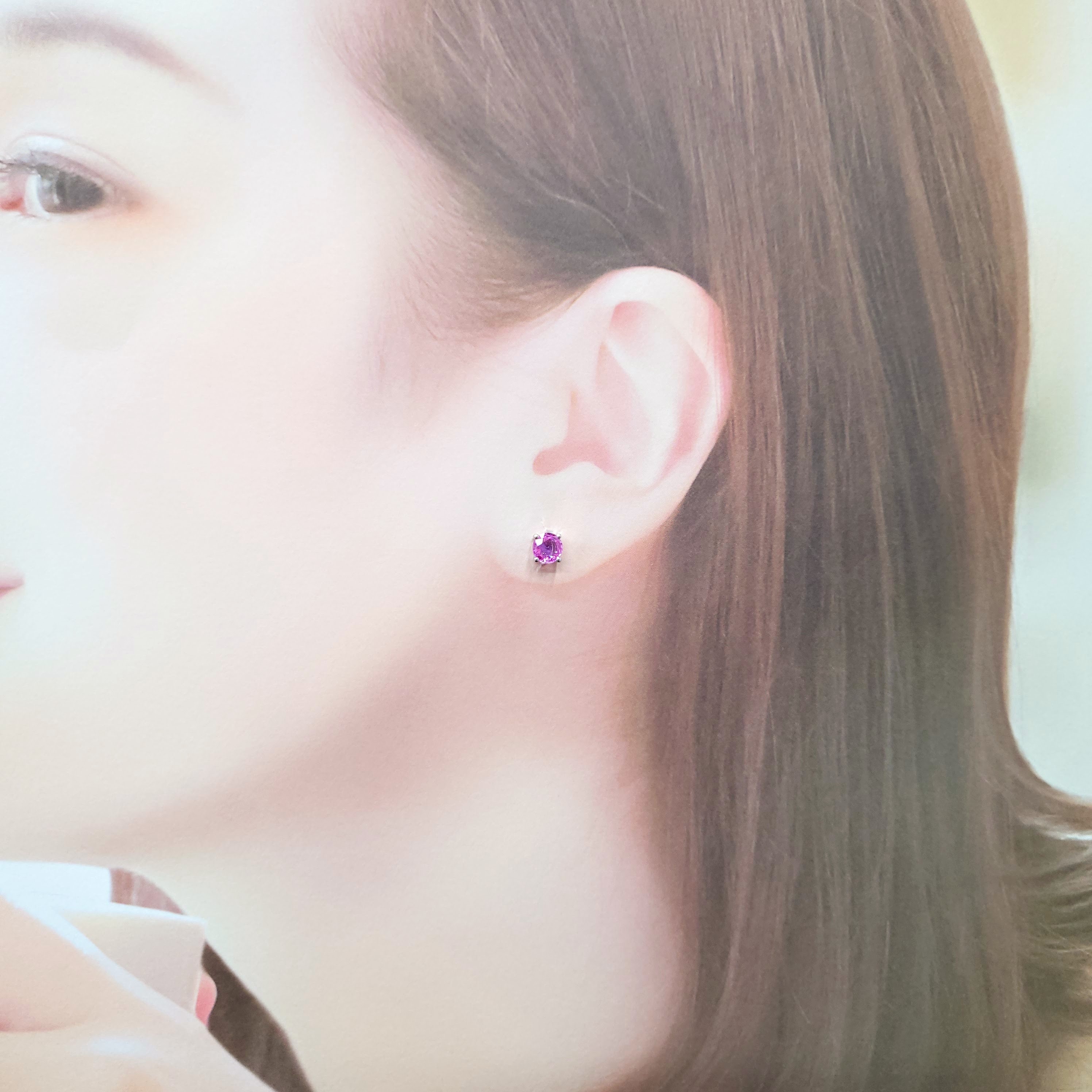 18K White Gold 1.29ct Sapphire Earrings