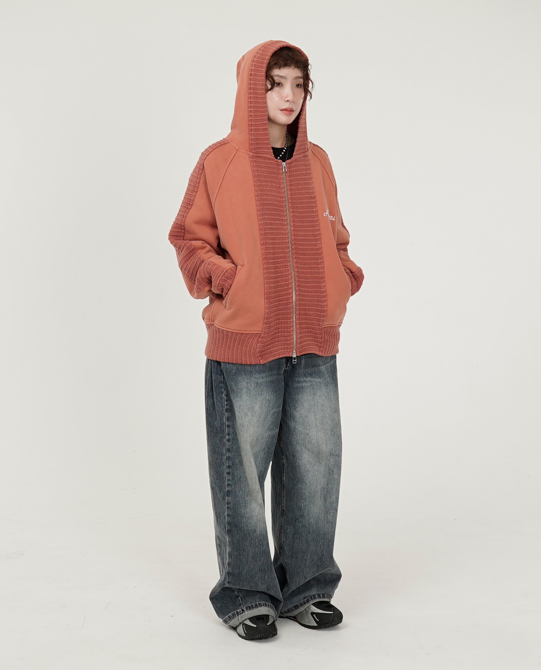 PLATEAU STUDIO Hand rib zip-up - 25FW