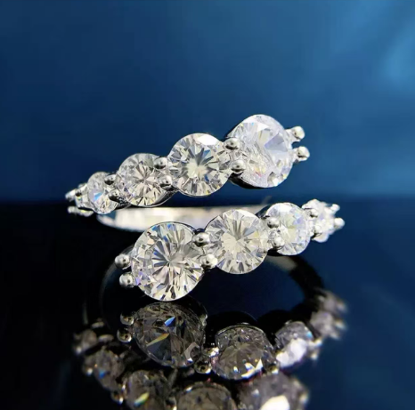 【現貨】LL100420 莫桑鑽石樓蘭開口排戒 ( DH39 )