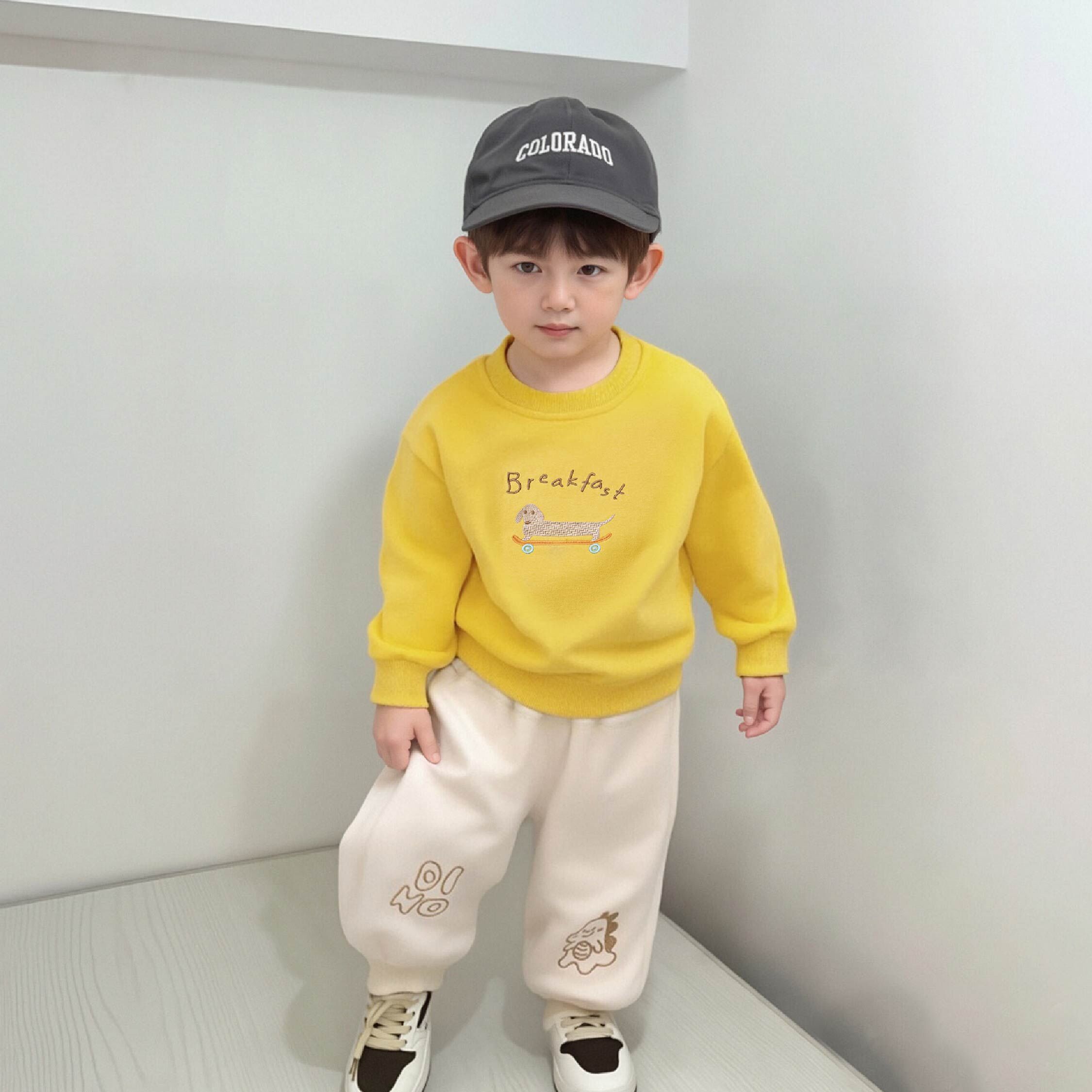 【H55315】臘腸狗狗溜滑板上衣