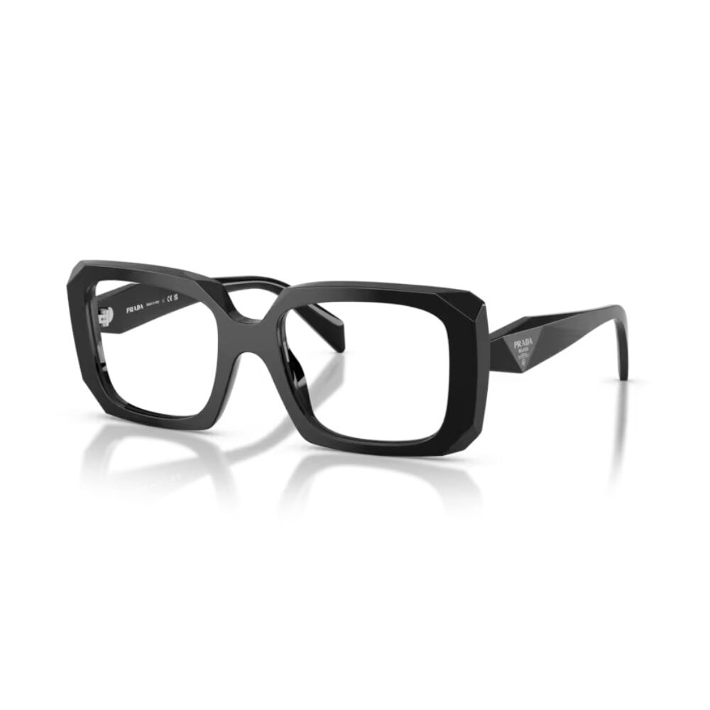 【PRADA】VPRC09VF 16K1O1-54mm 厚實大方框光學眼鏡♣(黑)