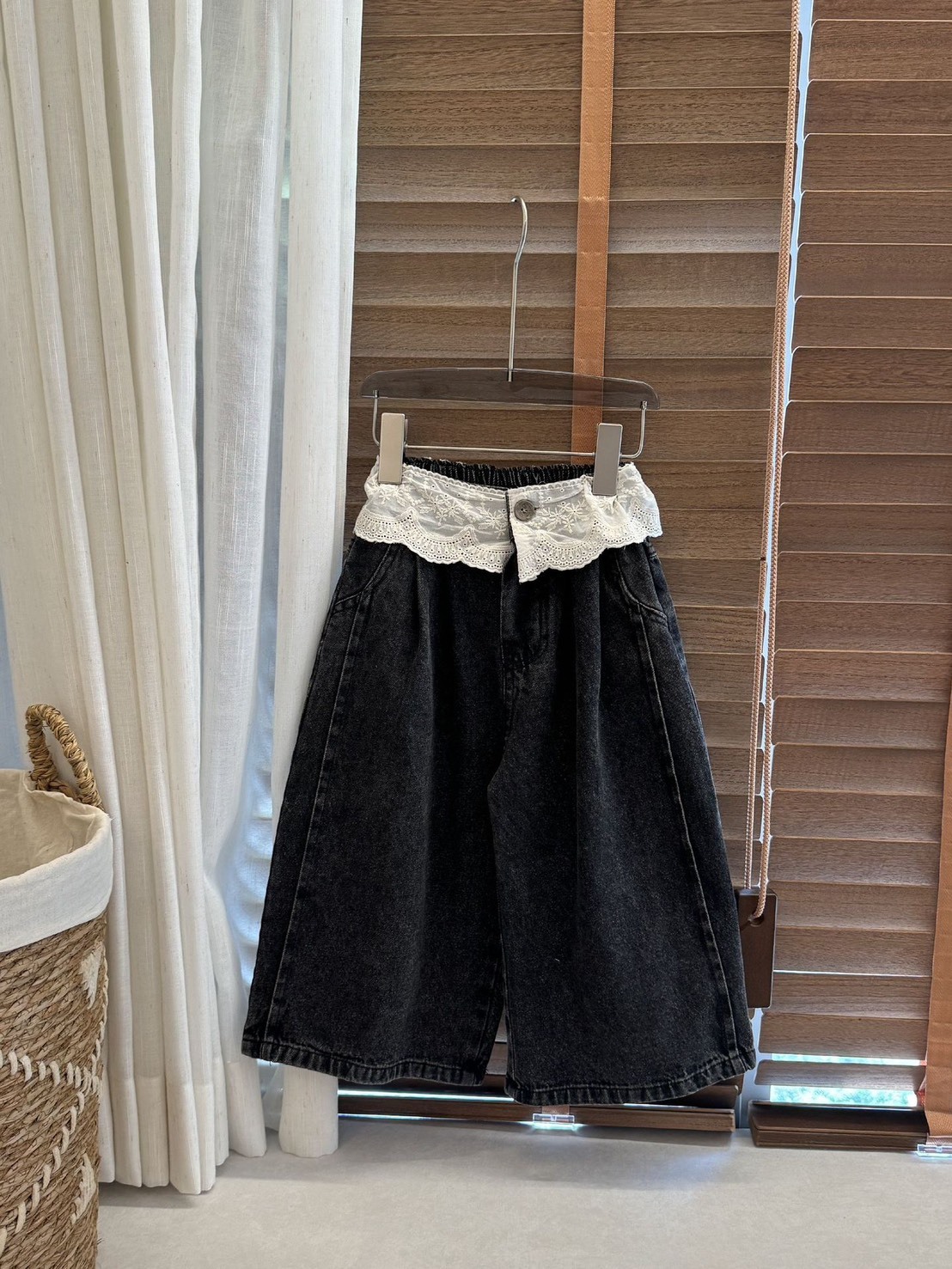 緹花褲頭寬鬆休閒褲