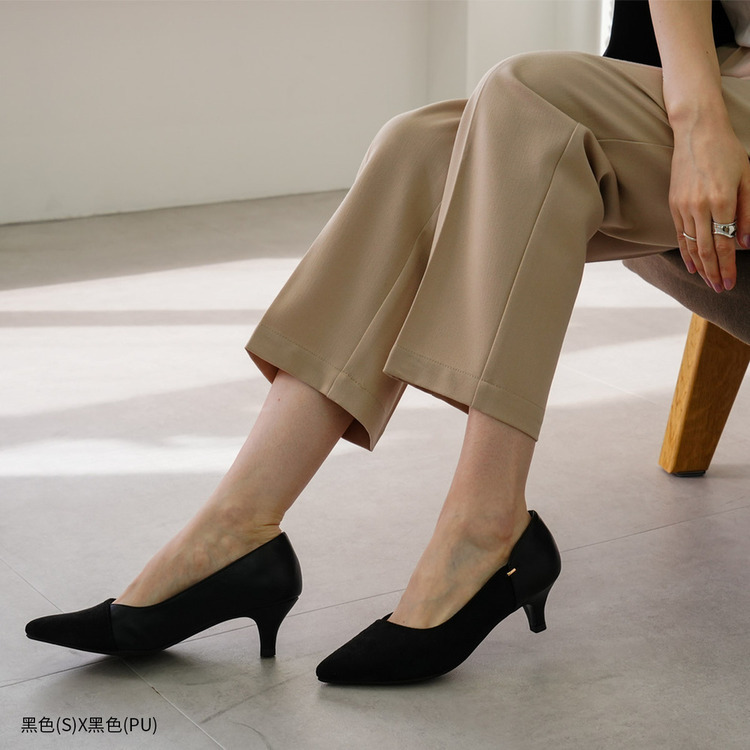 女用尖頭雙色高跟鞋 超好走女鞋【SY001】