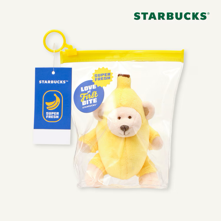 🇰🇷韓國限定🇰🇷 聯名 星巴克 Starbucks x Grocery Market 雜貨市場 香蕉小熊掛件 吊飾 鑰匙圈 Banana Bearista Keychain
