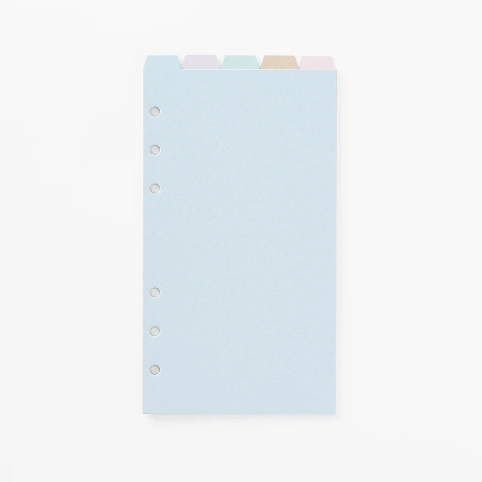 BIBLE 尺寸 波紋索引頁 5色組｜TAKEO PAPER  日本