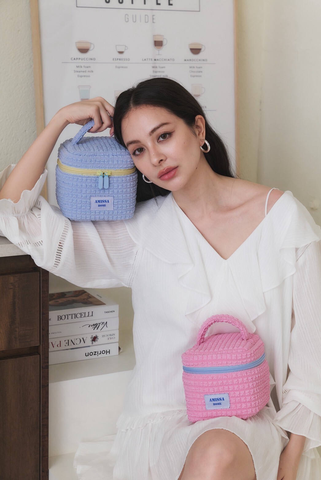 泡泡提把小化妝包_AMISSA（粉）