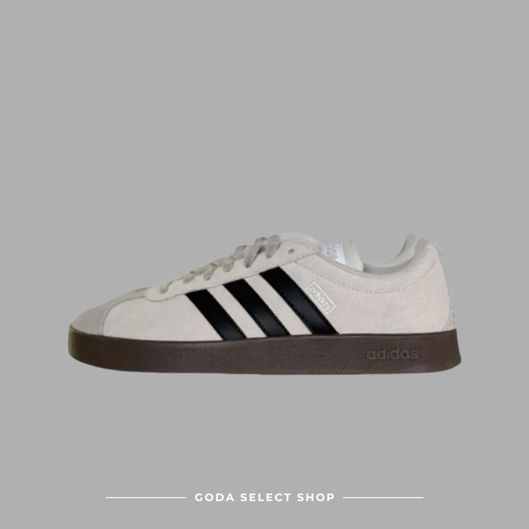 Adidas Neo VL Court 米灰色 黑色 麂皮 焦糖底 德訓鞋 JR2560