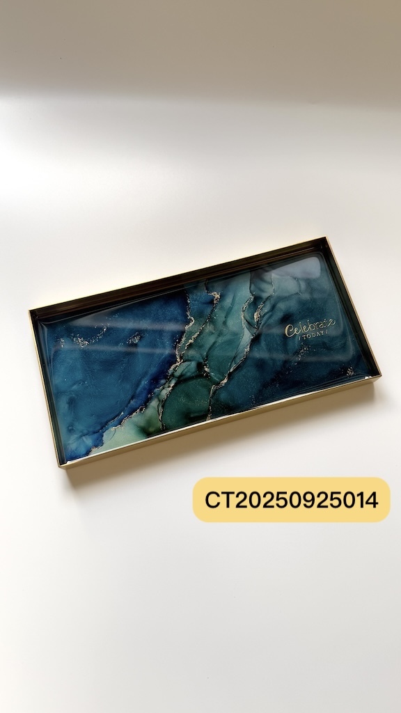 Celebrate today MIT台灣手工製作 酒墨藝術方形置物盤