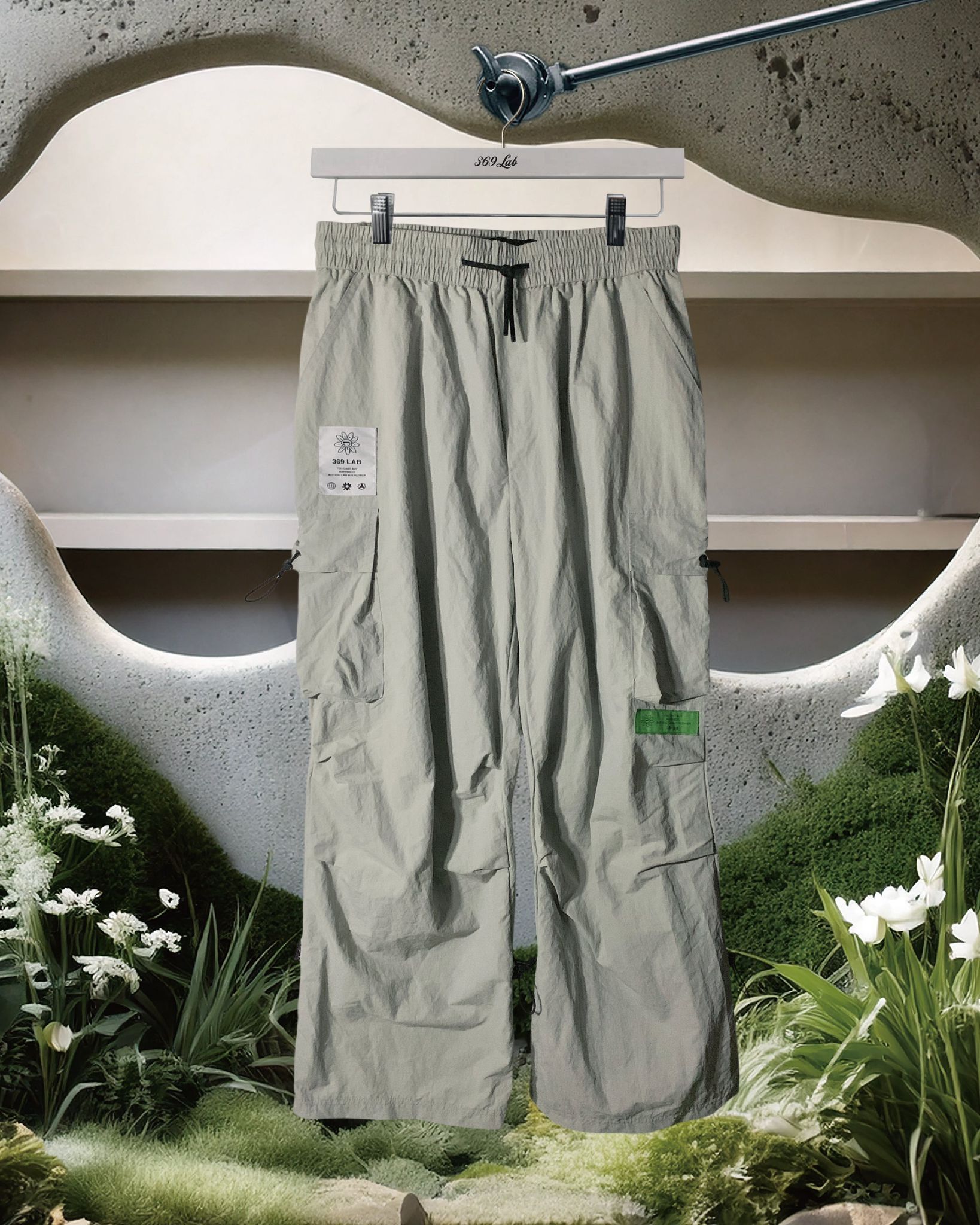 369 Lab Drawstring Loose Pants - Grey | PTW001