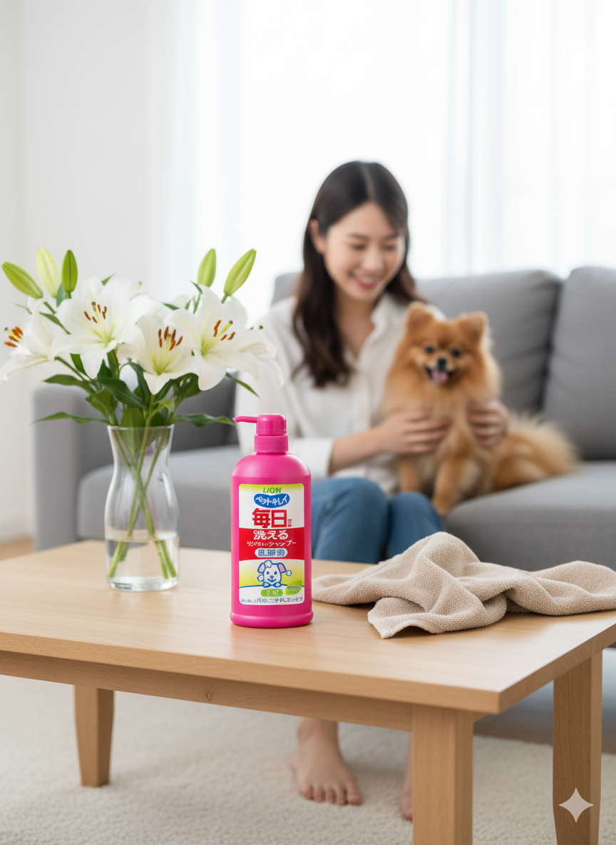 (日本製造) 獅王 Pet Kirei 狗狗每日沖洗洗髮精 (550ml)