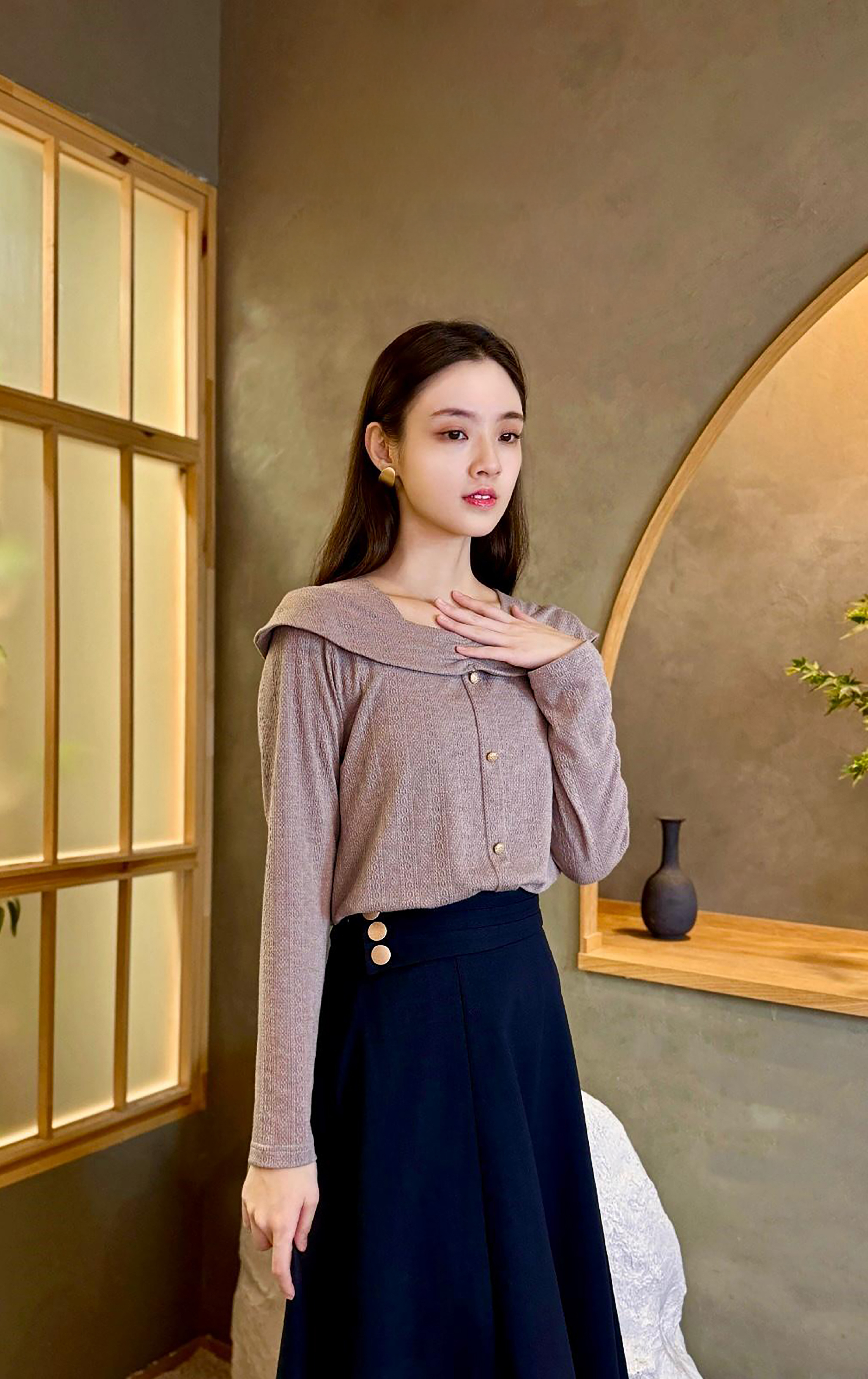 假排鈕上衣 LT0822