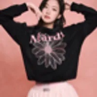 [S] MARDI SWEATSHIRT FLOWERMARDI NEEDLEWORK,BLACK PINK, MFK41SPO004BKPK00 (SMD77)