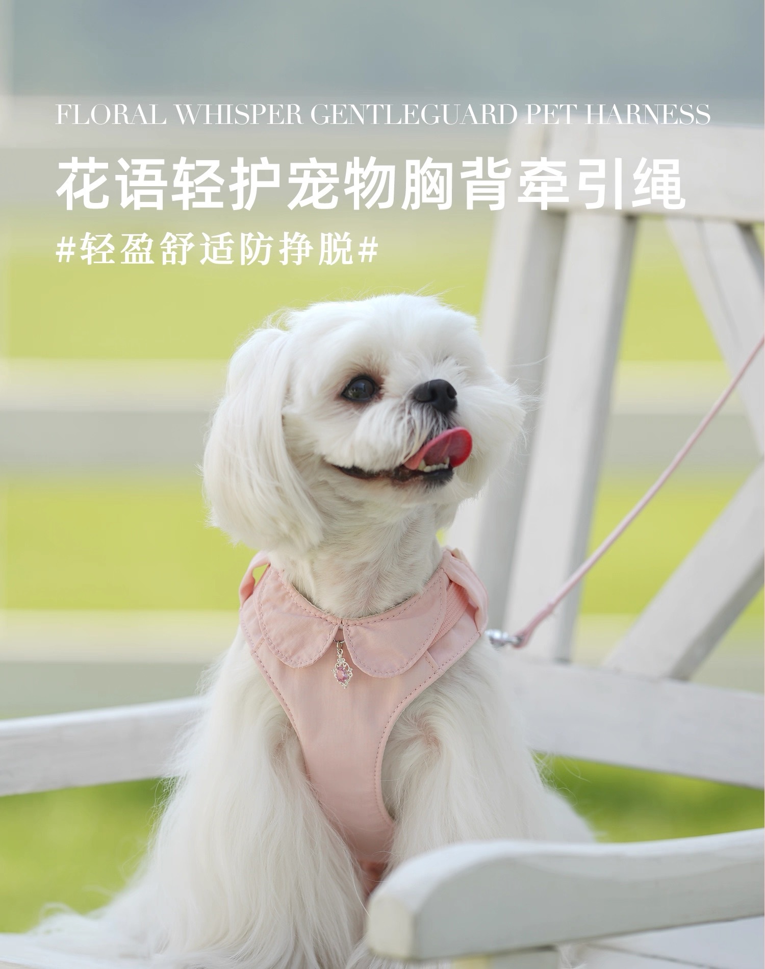 ARKIKA 小花狗狗胸背 主人小包包