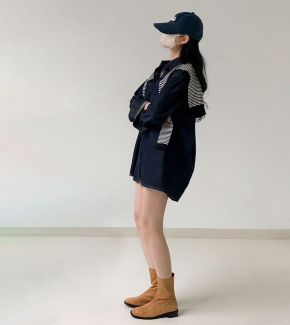 牛仔恤衫連身裙