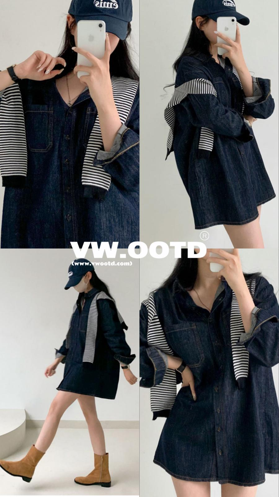 牛仔恤衫連身裙